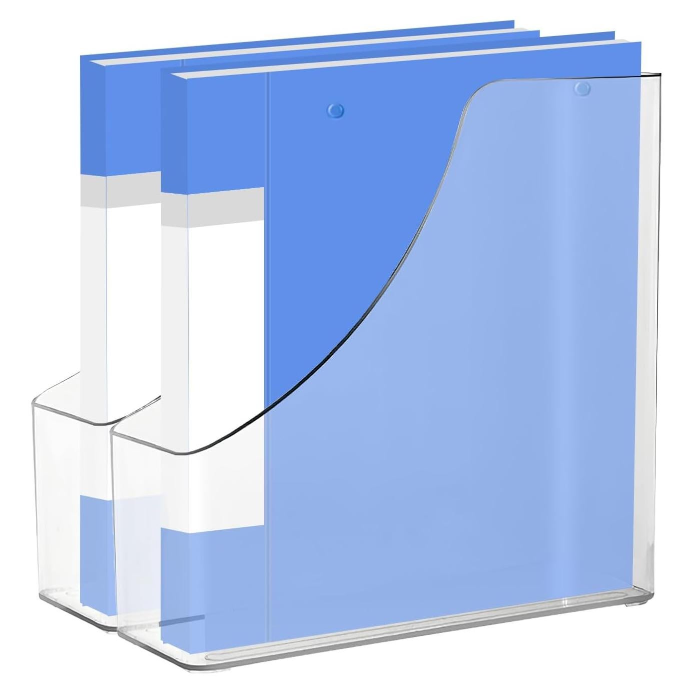 Organizador de Archivos Vertical WOOPSOO 2 Piezas Plástico Transparente