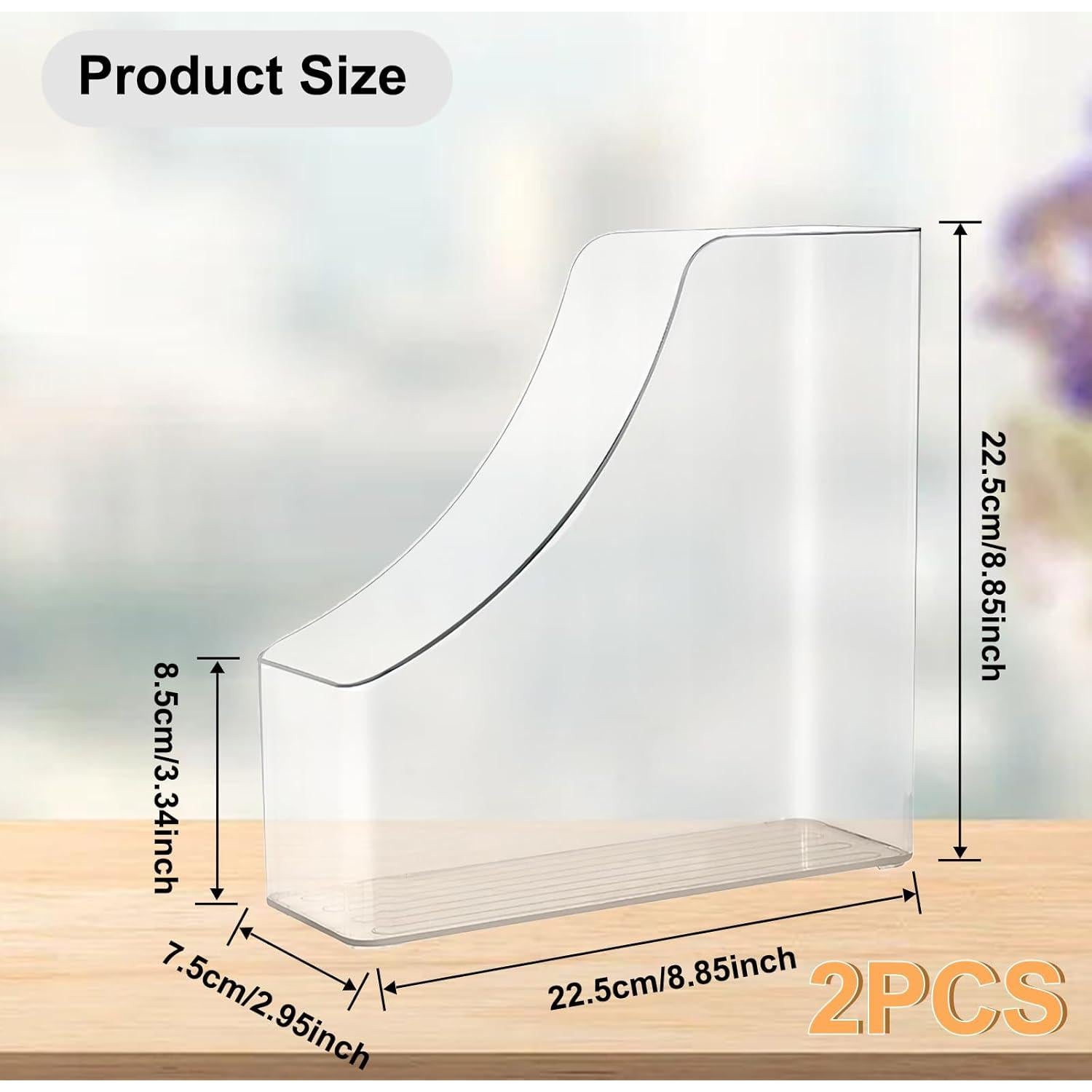 Organizador de Archivos Vertical WOOPSOO 2 Piezas Plástico Transparente