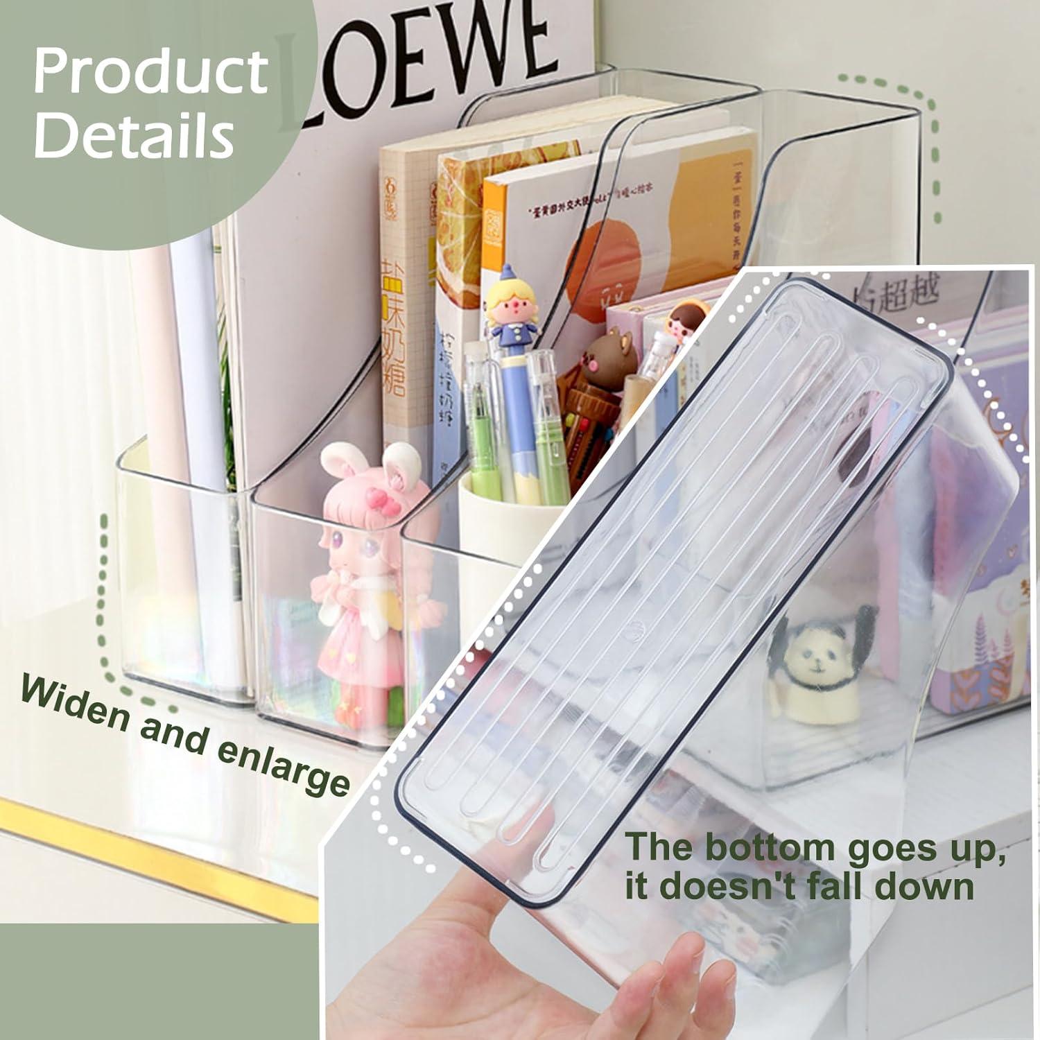 Organizador de Archivos Vertical WOOPSOO 2 Piezas Plástico Transparente