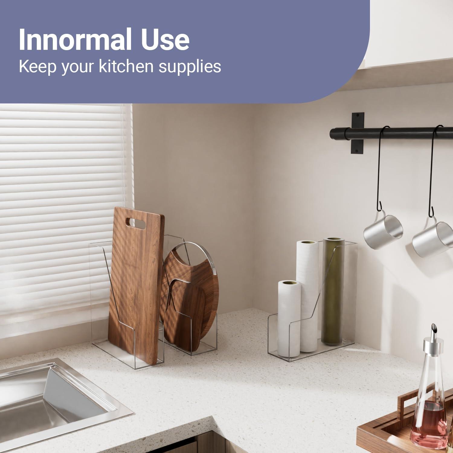 Juego de Soportes para Revistas Whillar - 4 Piezas Plástico Transparente