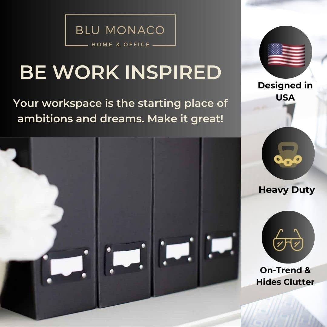 Soporte de Revistas Plegable Blu Monaco Negro - Juego de 6