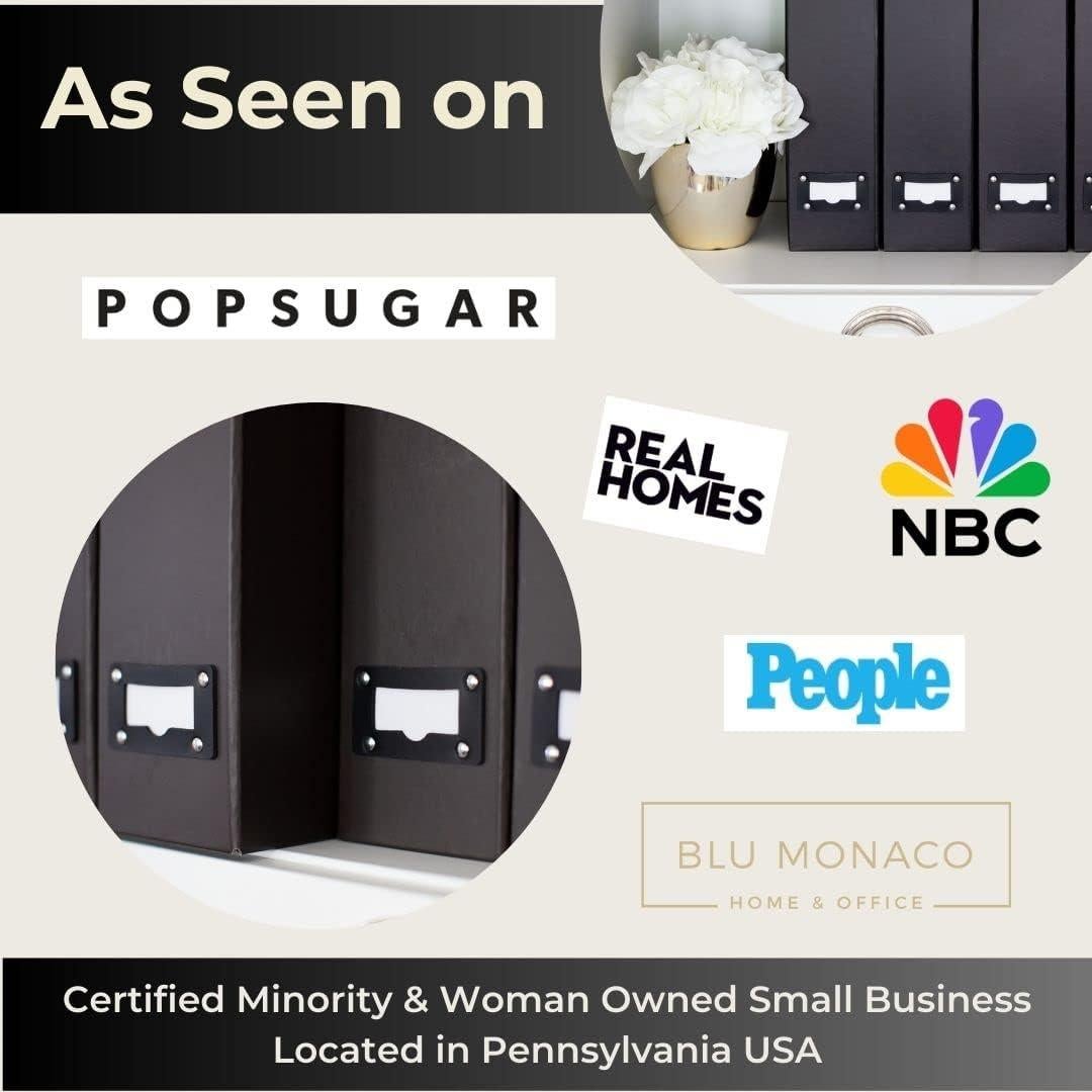 Soporte de Revistas Plegable Blu Monaco Negro - Juego de 6