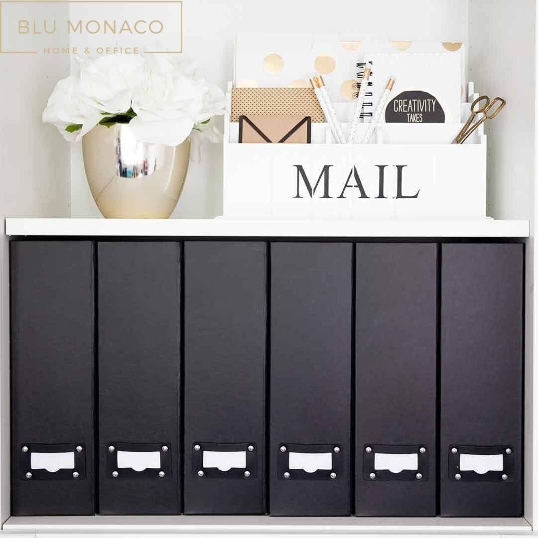 Soporte de Revistas Plegable Blu Monaco Negro - Juego de 6