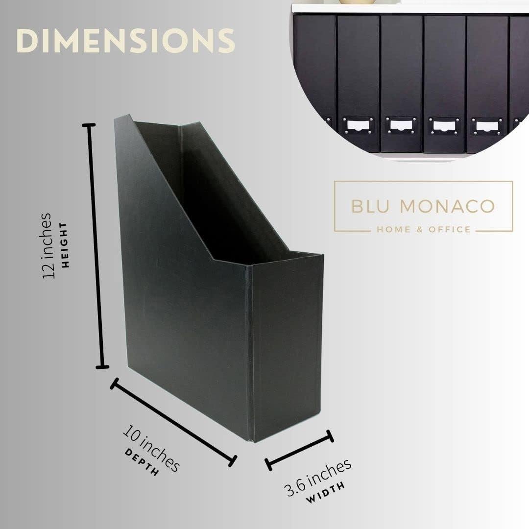 Soporte de Revistas Plegable Blu Monaco Negro - Juego de 6