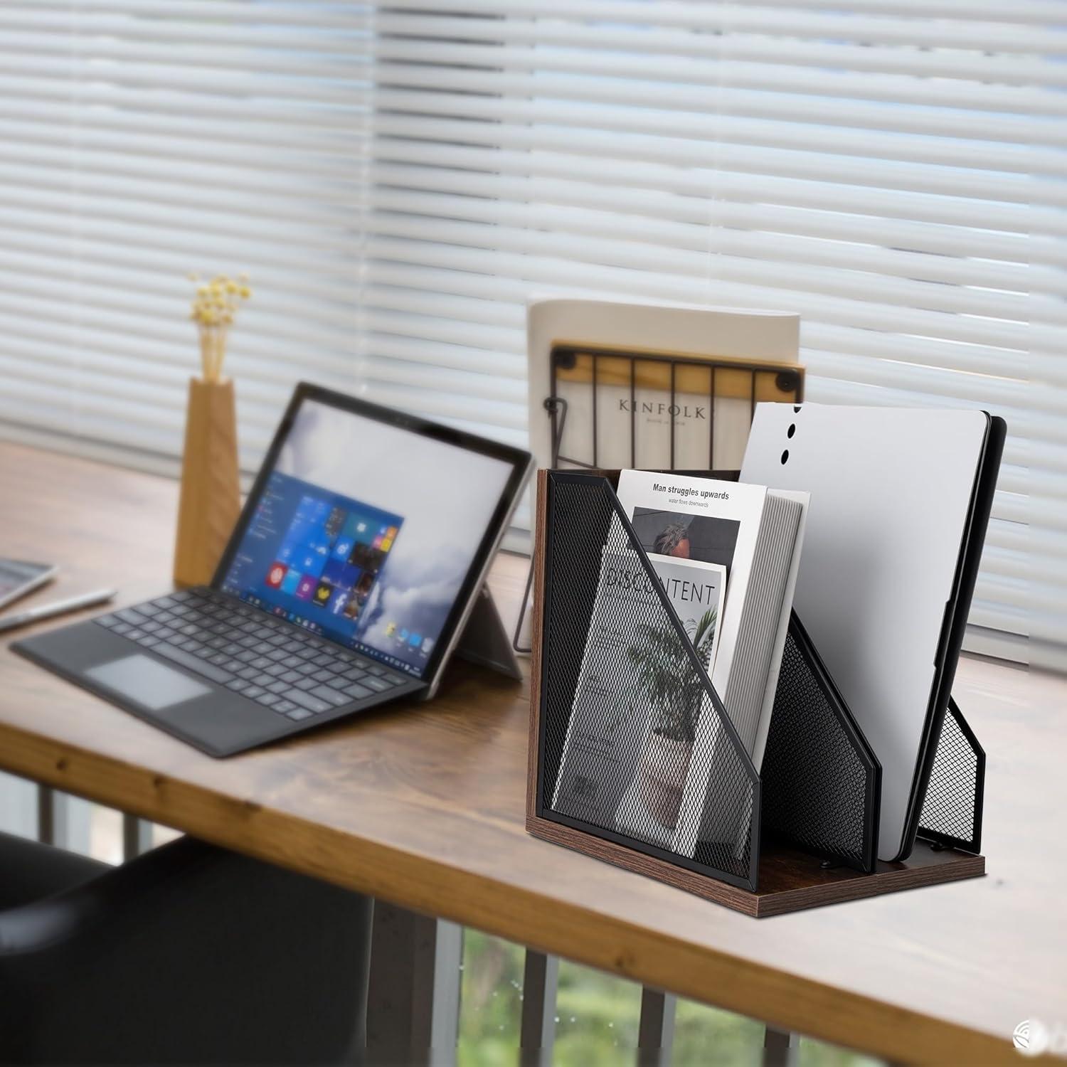 Soporte de Revistas de Madera Antigua ASIFMTHOT - 2 Piezas