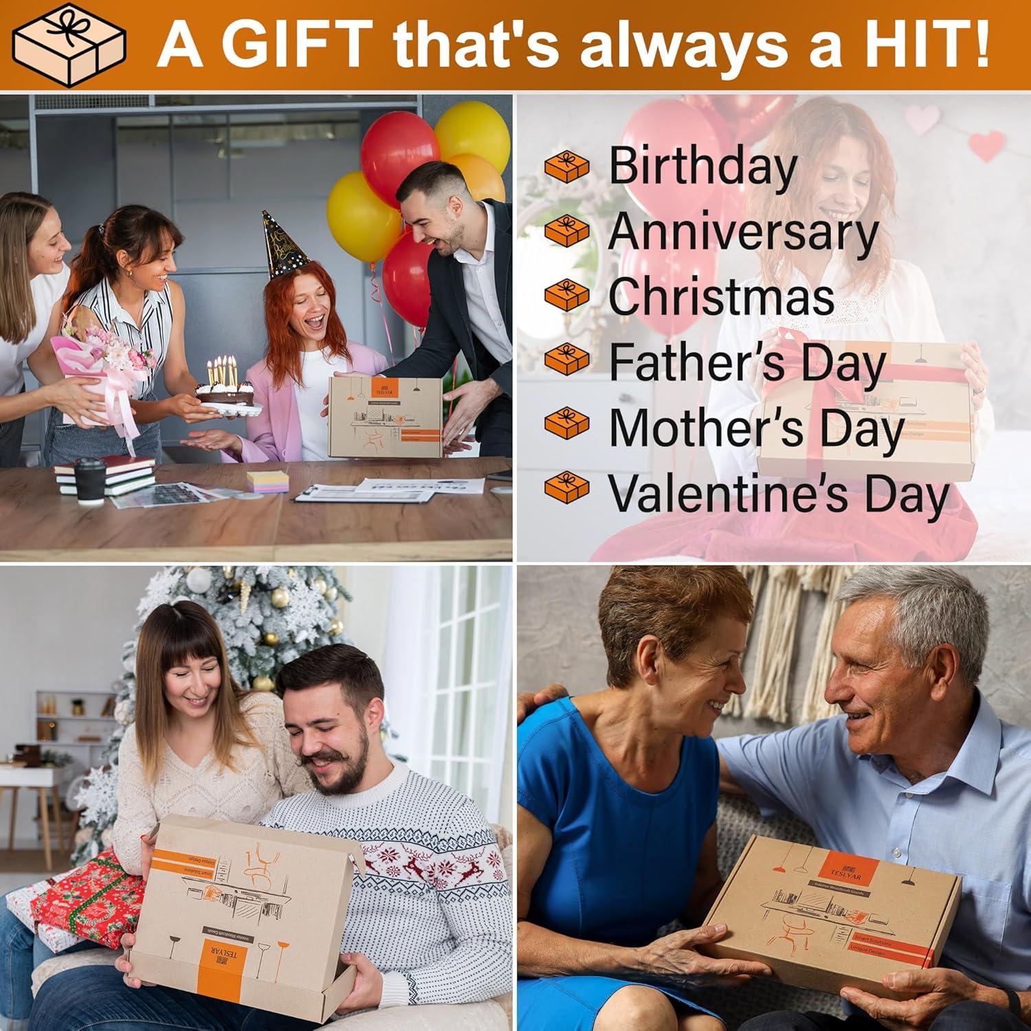 Estación de Carga de Madera Teslyar con Cajón Beige