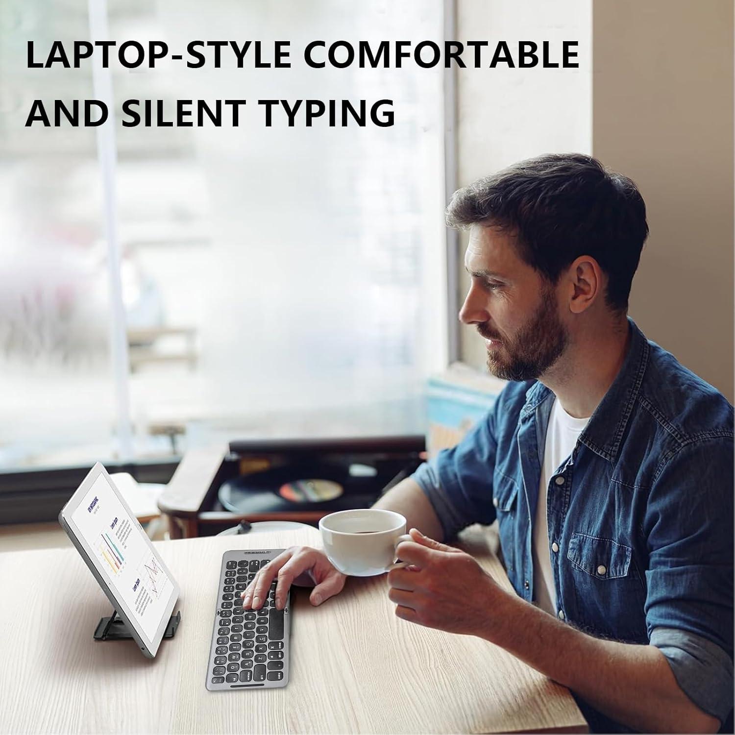 Teclado Bluetooth Plegable Miieadoo con Ratón Inalámbrico