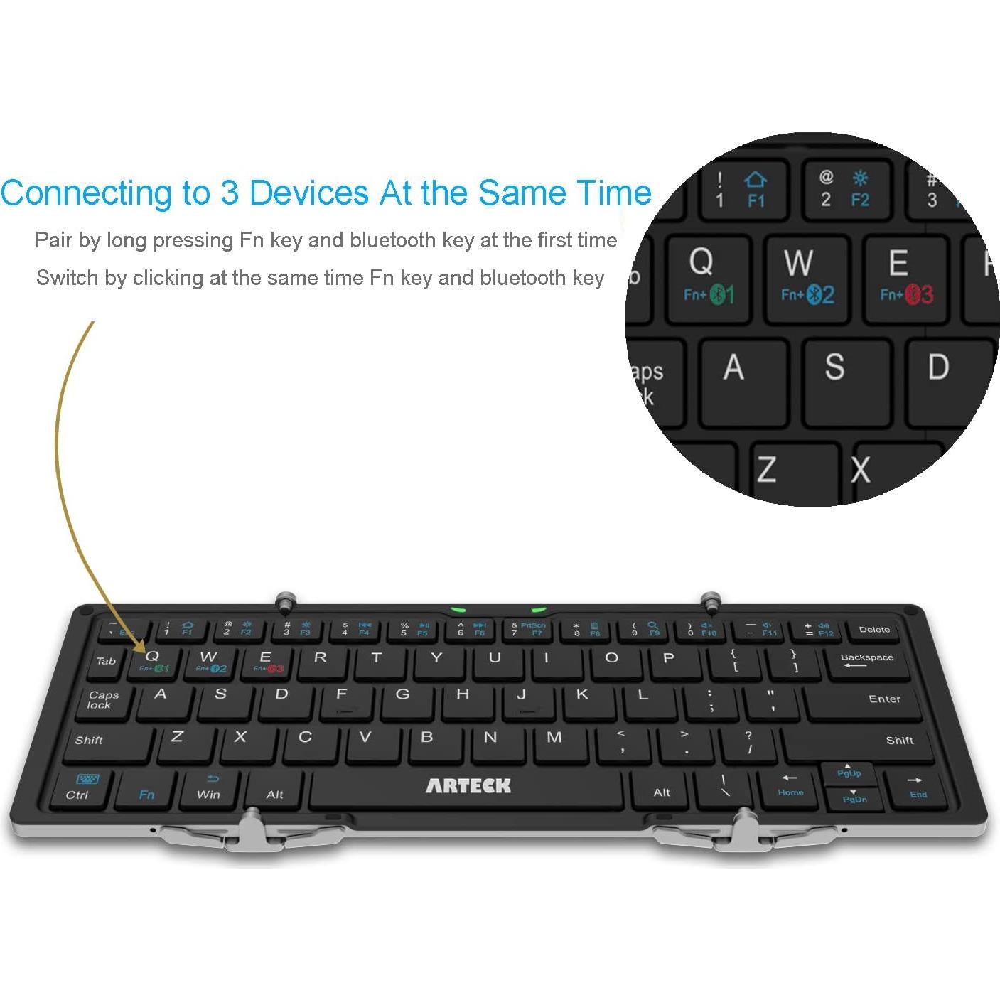 Teclado Bluetooth Plegable Arteck para iPad y Android