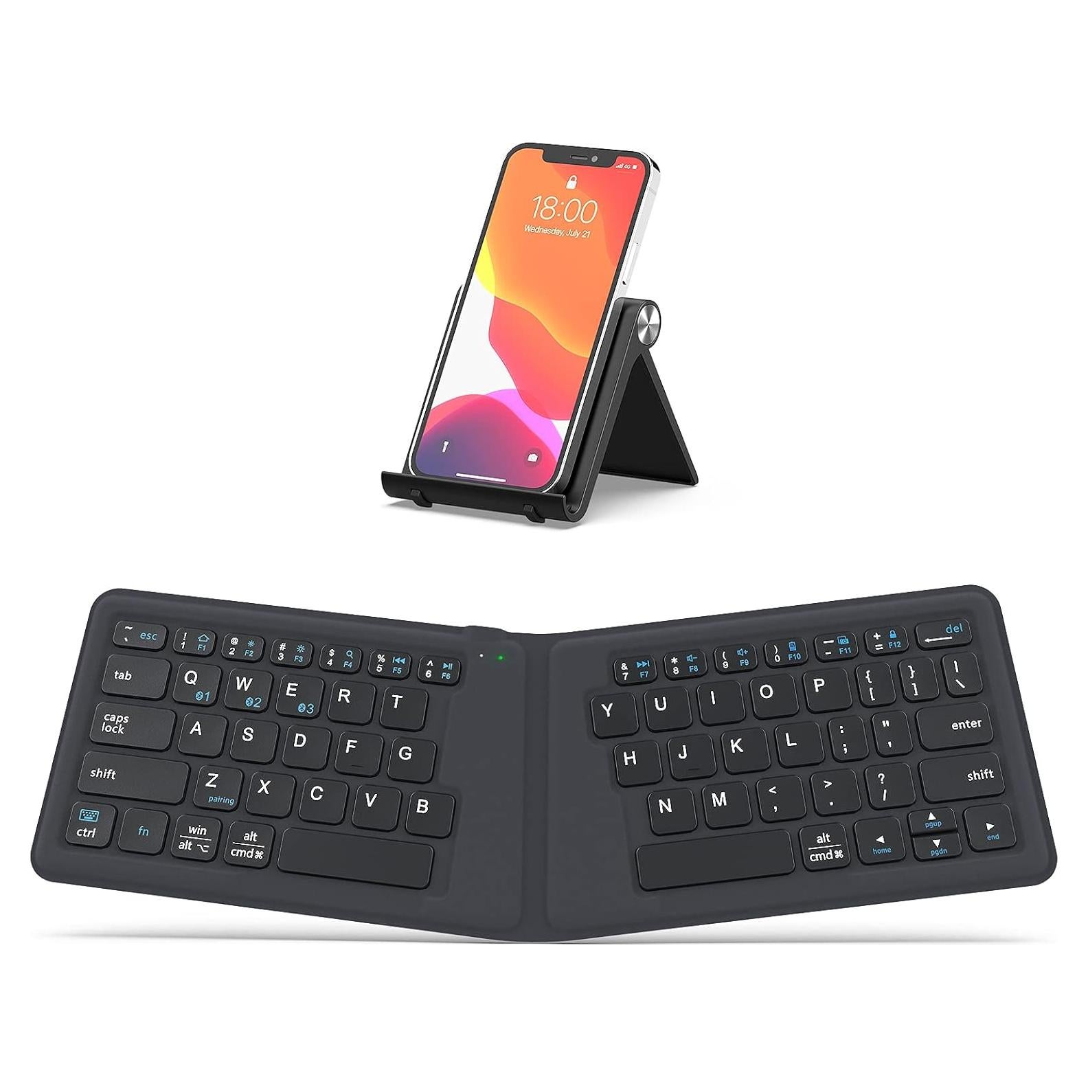 Teclado Plegable Bluetooth iClever BK06 con Funda PU