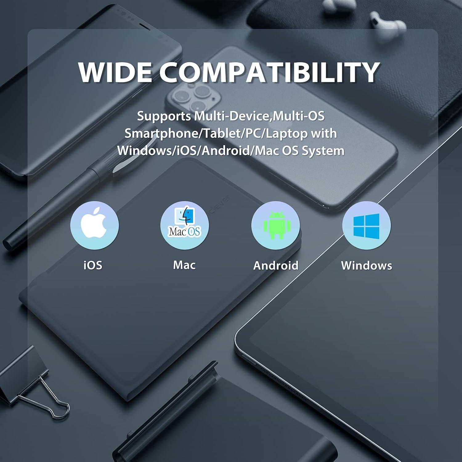 Teclado Plegable Bluetooth iClever BK06 con Funda PU