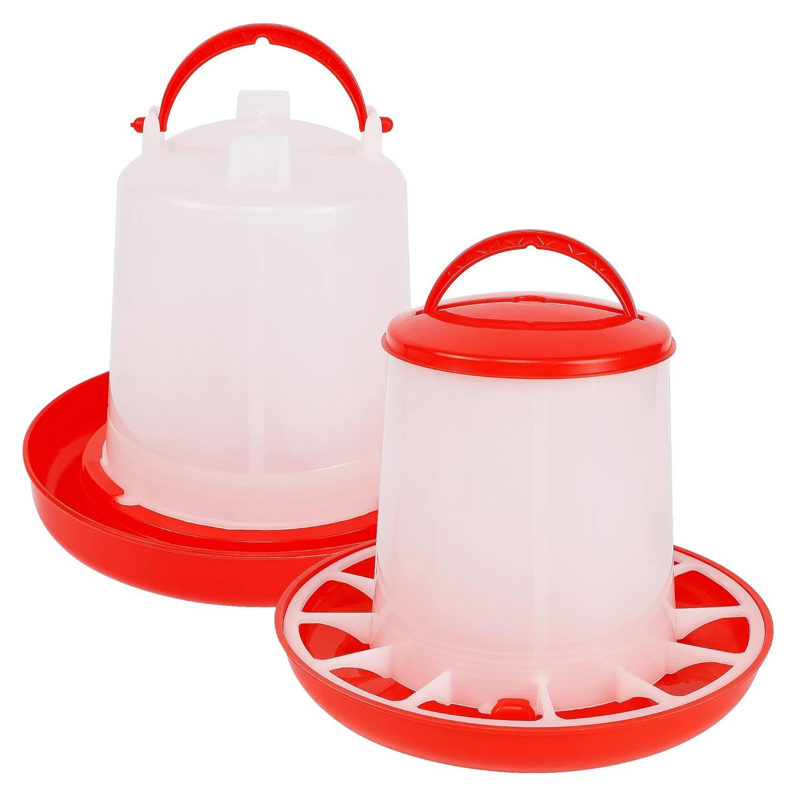 Alimentador y Bebedero para Pollitos Winemana 1.5L Rojo