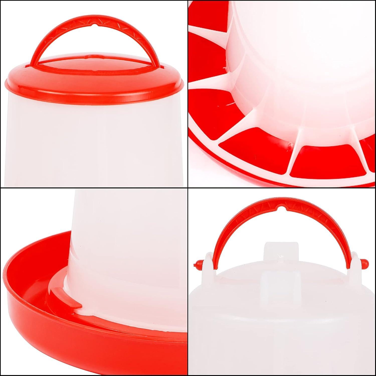 Alimentador y Bebedero para Pollitos Winemana 1.5L Rojo