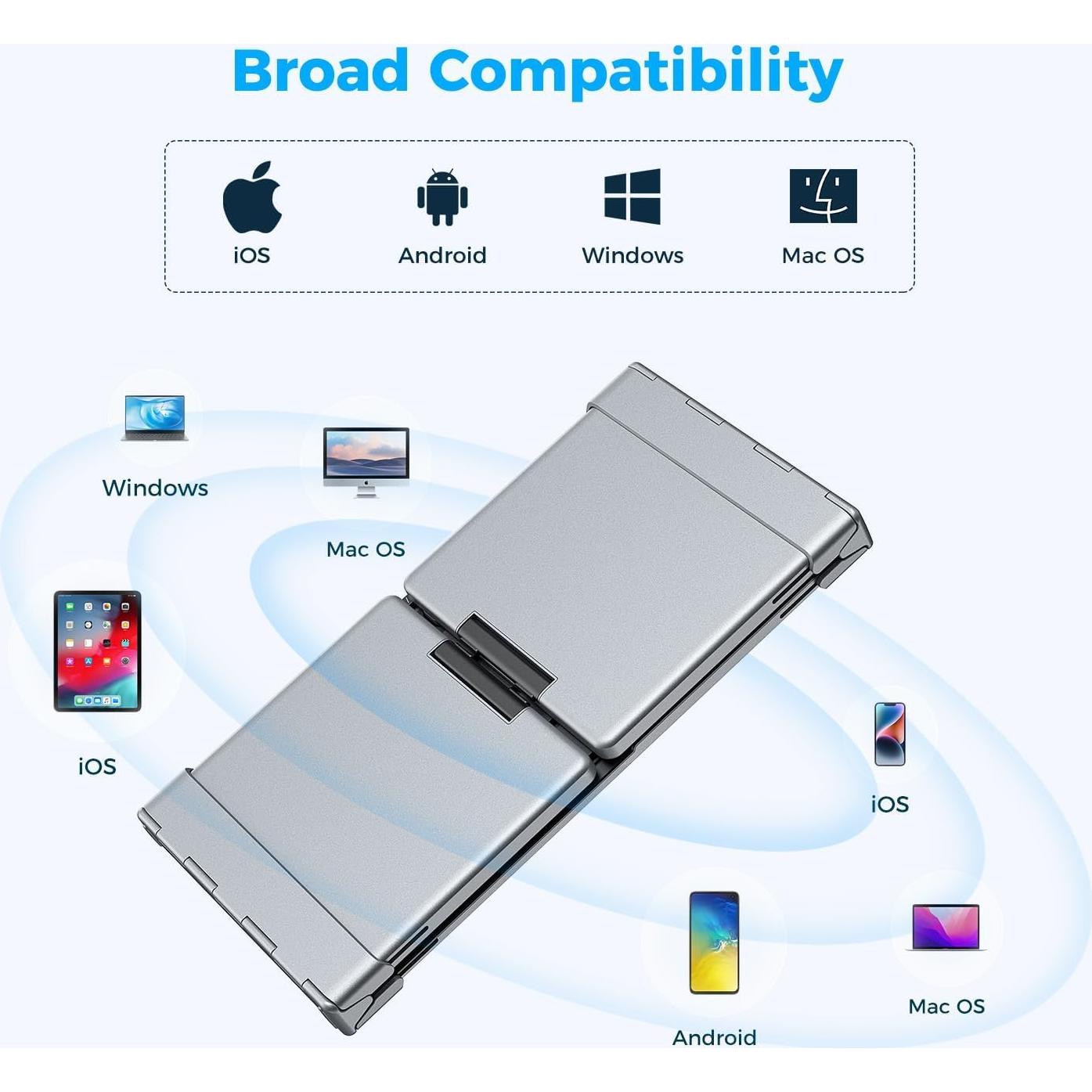 Teclado Plegable Bluetooth iClever BK09 con Numérico