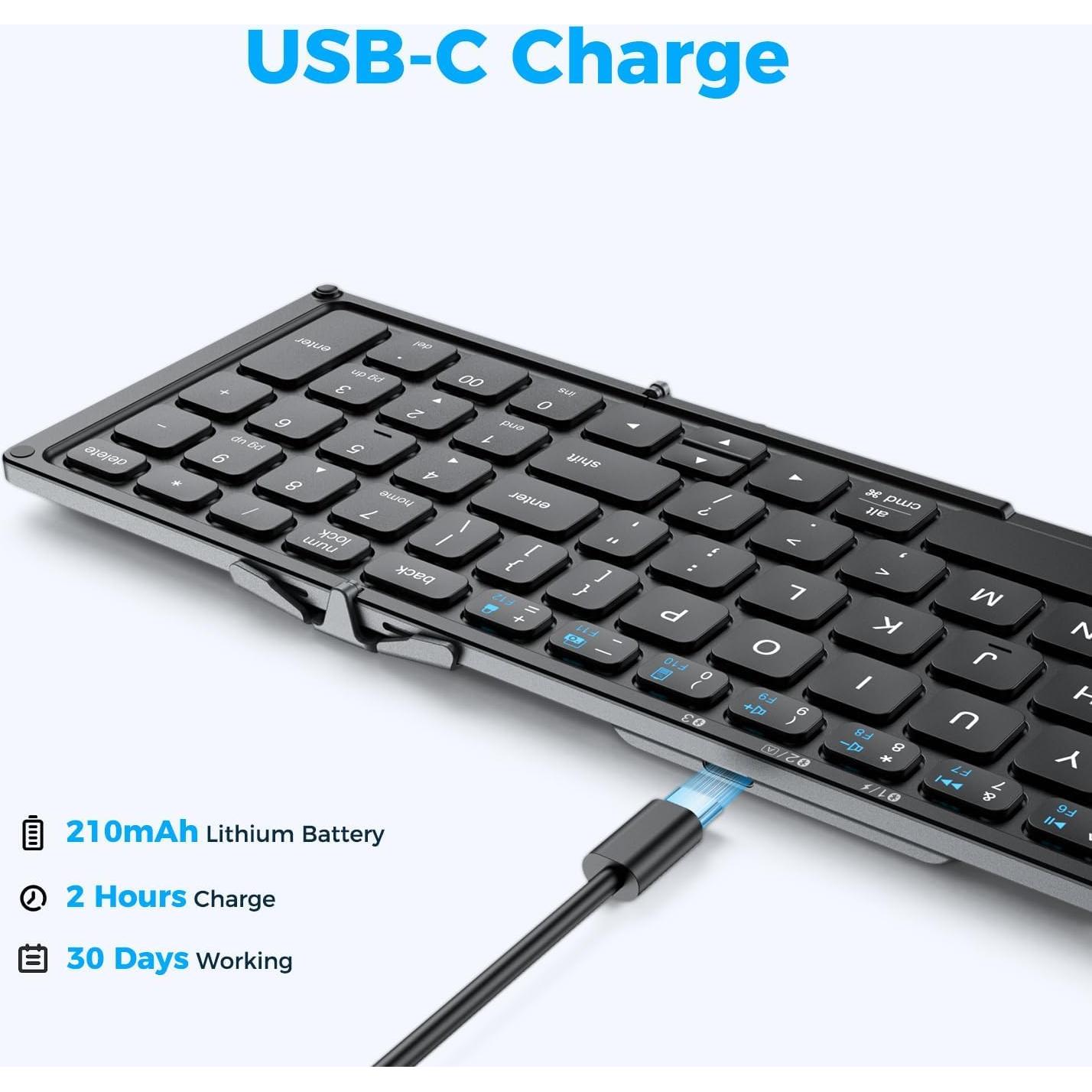 Teclado Plegable Bluetooth iClever BK09 con Numérico