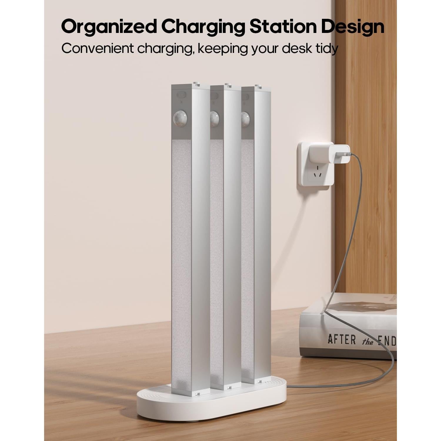 Paquete de 6 luces LED Goodea 17,78 cm recargables con sensor