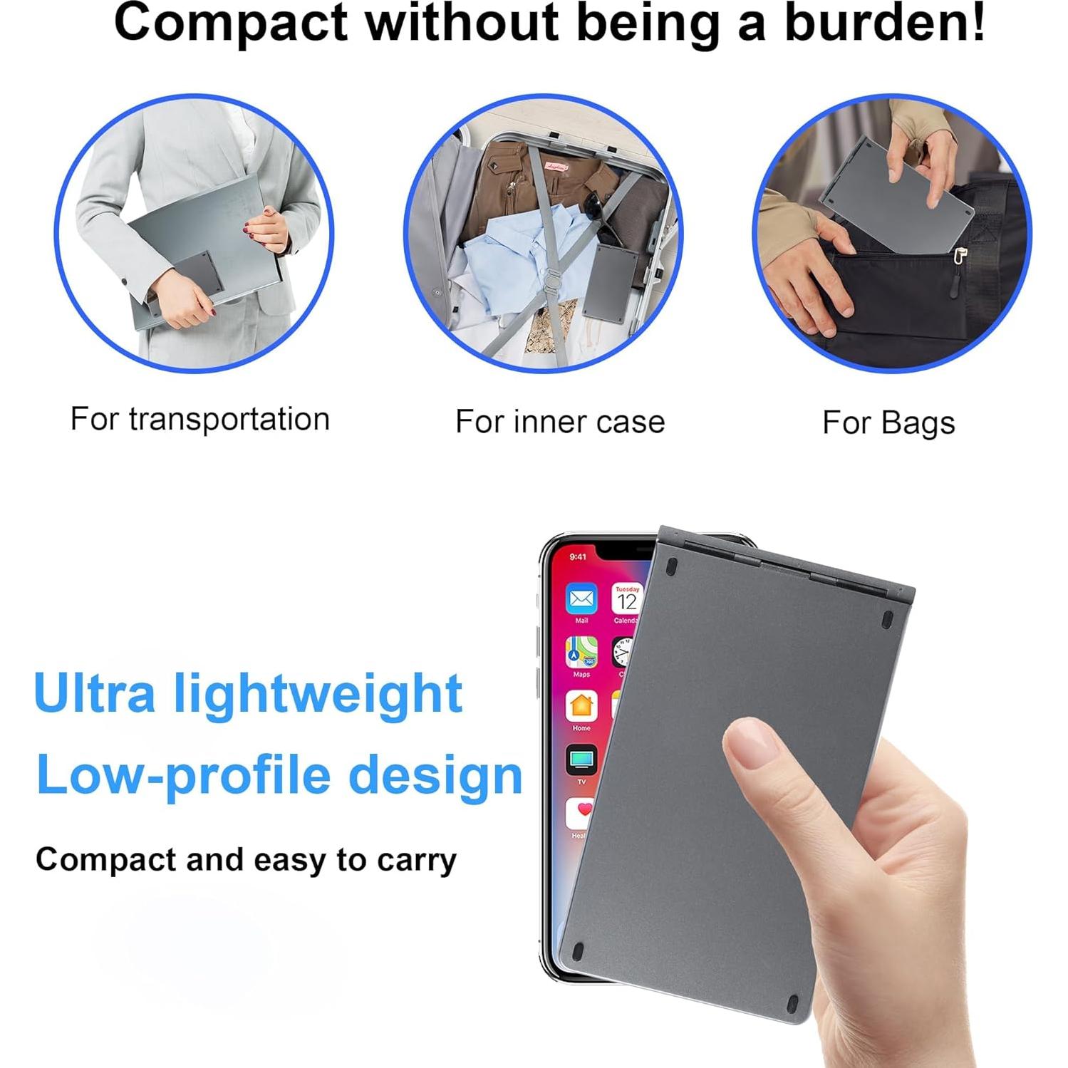 Teclado Inalámbrico Plegable SHARE SUNSHINE Gris Bluetooth