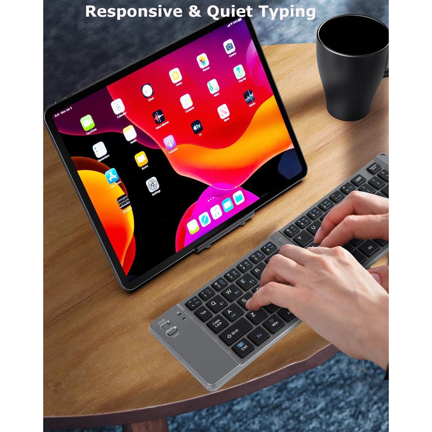 Teclado Inalámbrico Plegable SHARE SUNSHINE Gris Bluetooth