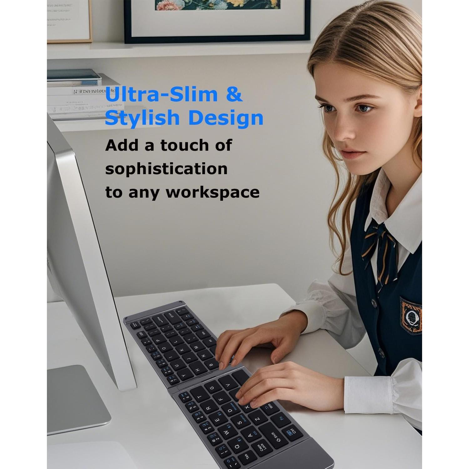 Teclado Inalámbrico Plegable SHARE SUNSHINE Gris Bluetooth