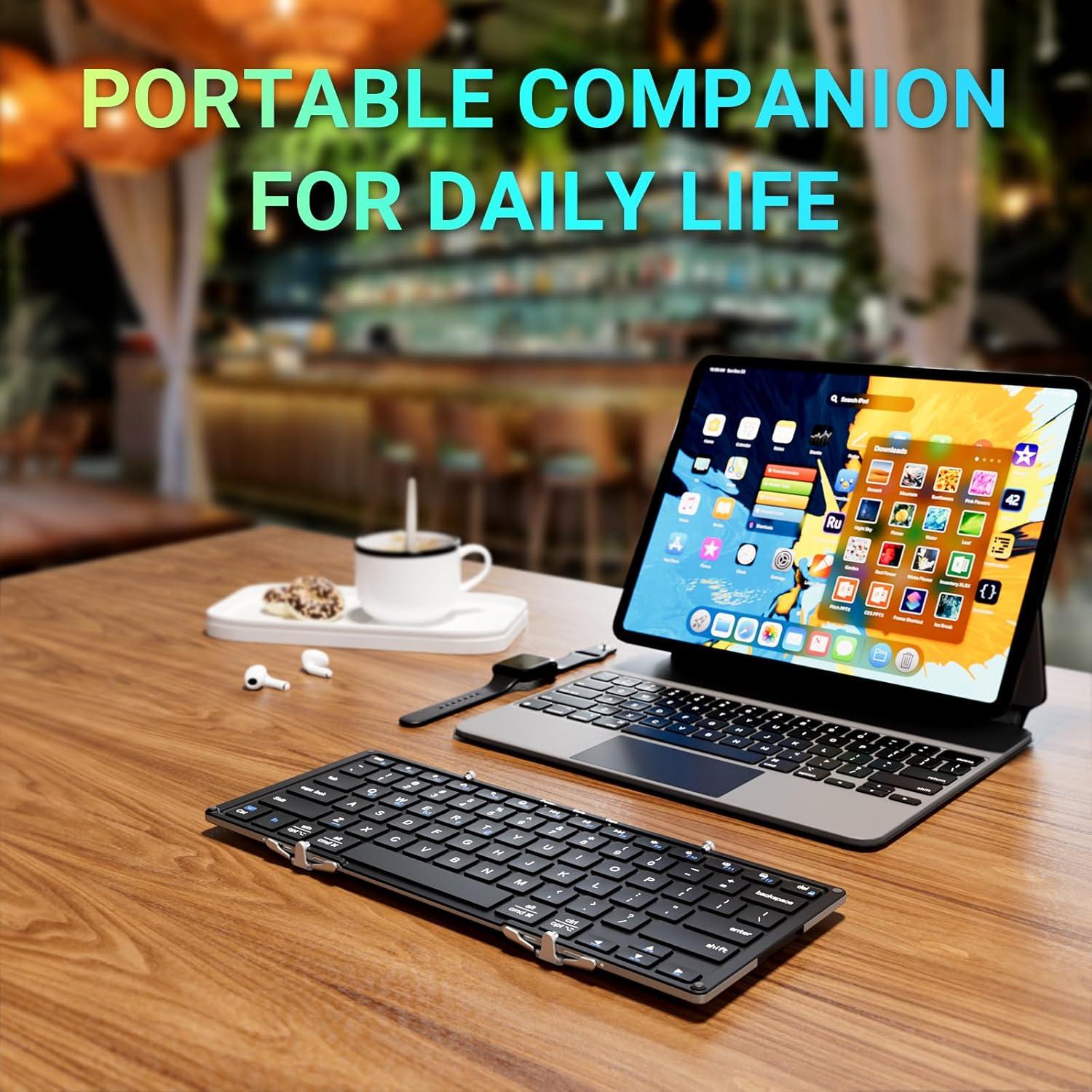 Teclado Bluetooth Plegable iClever BK05S Recargable USB-C