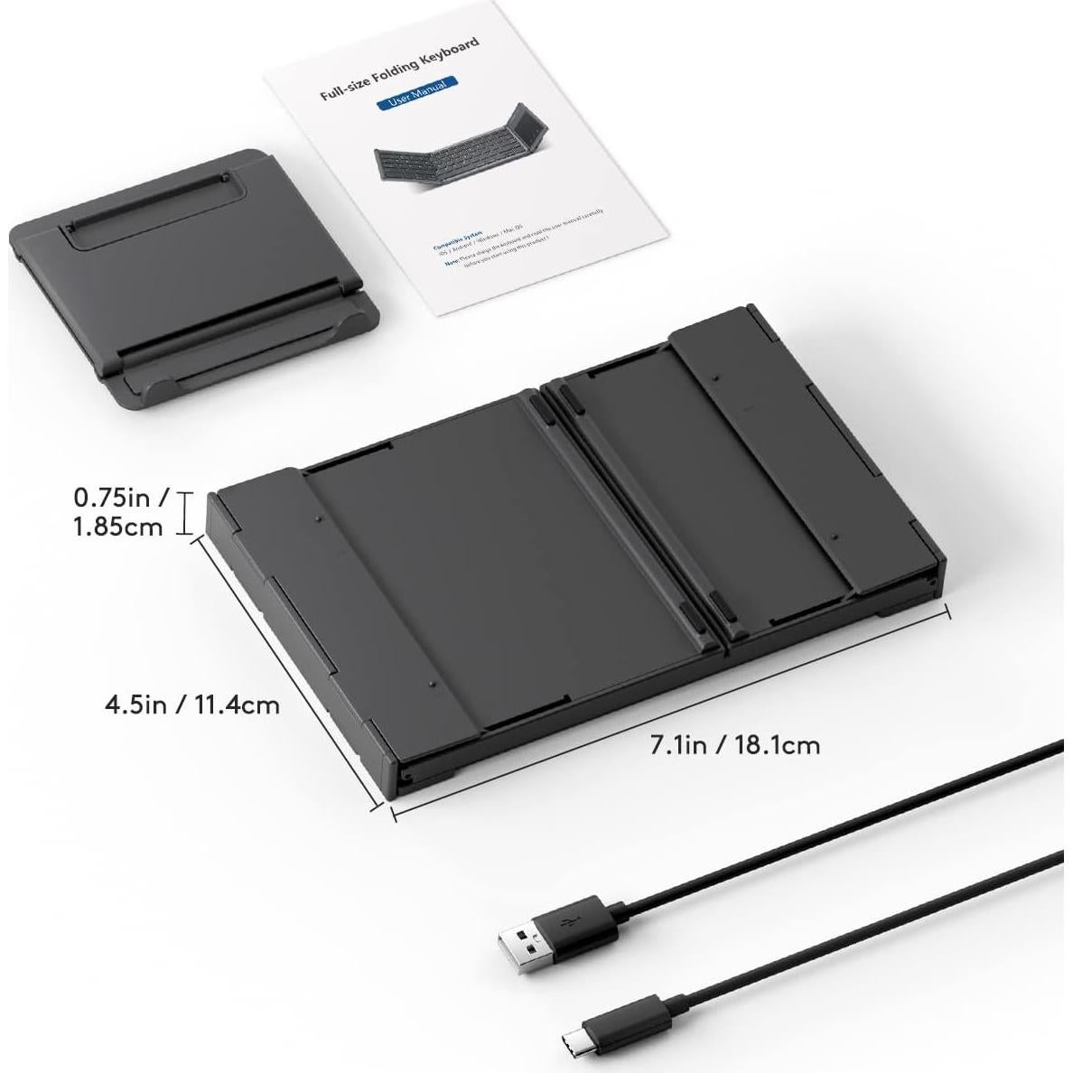 Teclado Bluetooth Plegable Samsers con Touchpad y Soporte