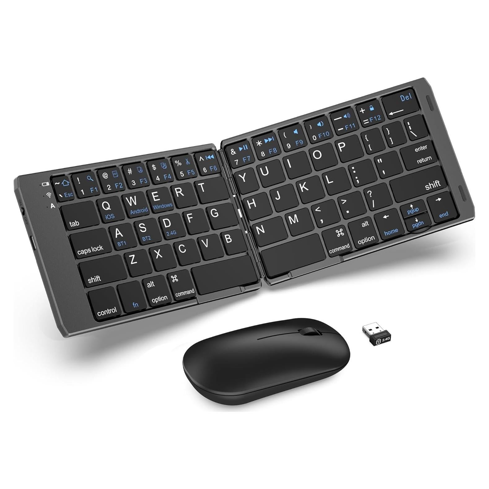 Combo Teclado y Ratón Plegables EDJO Inalámbrico USB-C