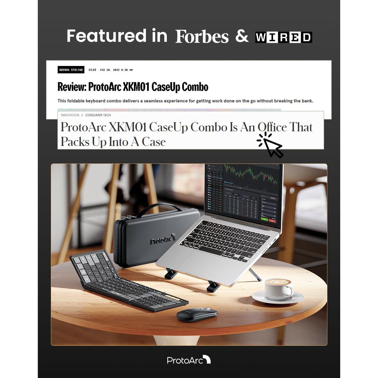 Combo Teclado y Ratón Plegable ProtoArc XKM01 Bluetooth