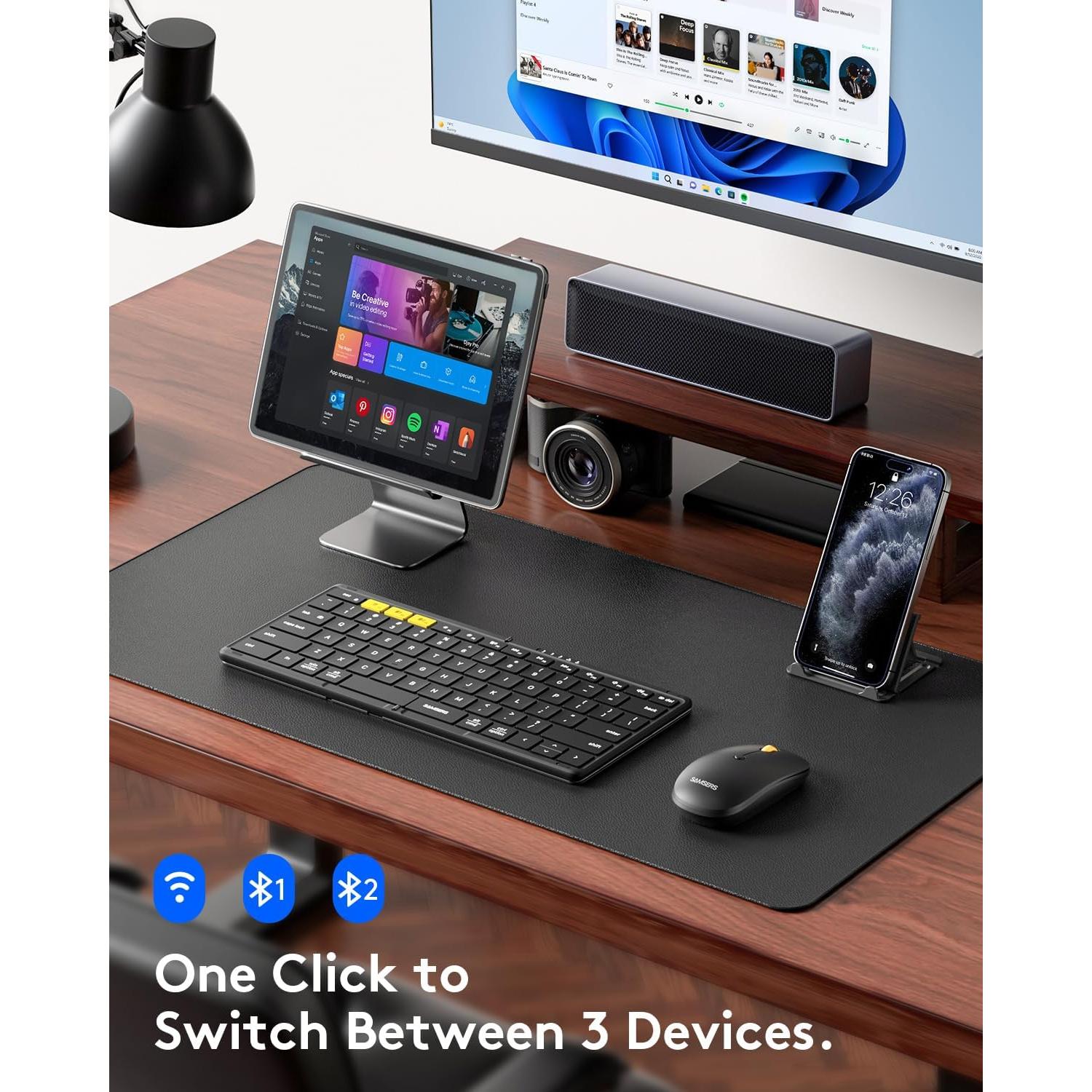 Combo Teclado y Ratón Plegables Samsers KM08 Bluetooth