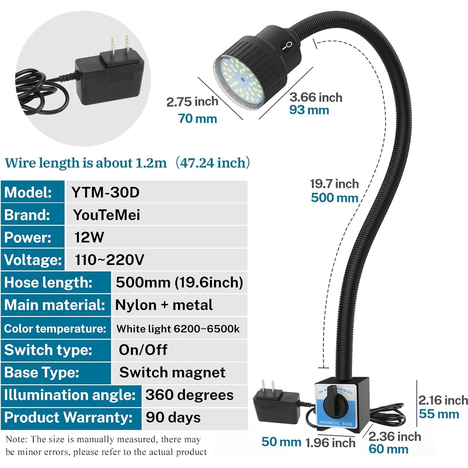 Lámpara de Trabajo LED YouTeMei Magnética 1200 Lúmenes