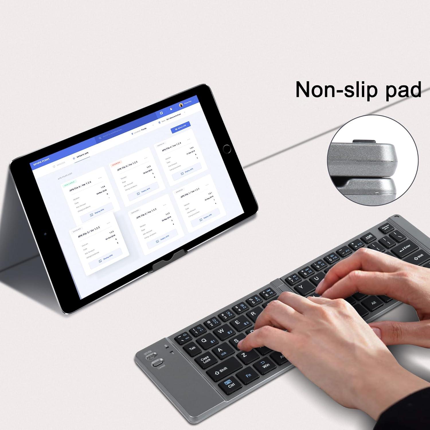 Teclado Bluetooth Plegable Gabongcui Mini Inalámbrico 14.89cm