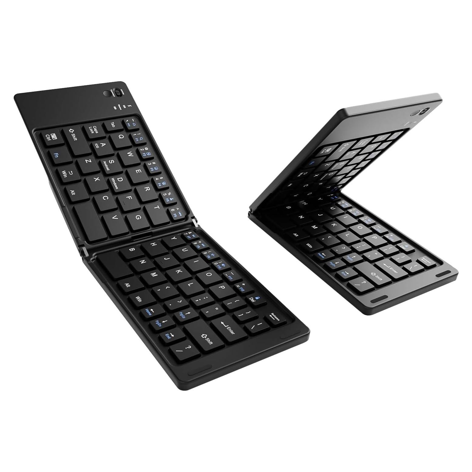 Teclado Bluetooth Plegable Riwezox Portátil Negro 156.9g