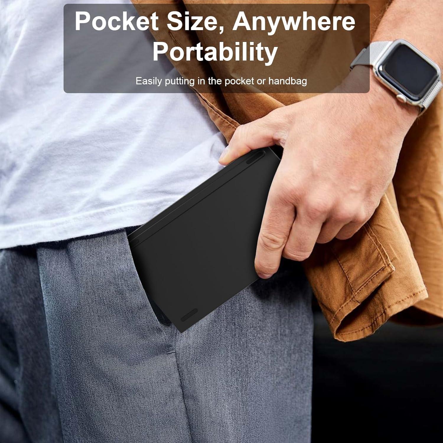 Teclado Bluetooth Plegable Riwezox Portátil Negro 156.9g