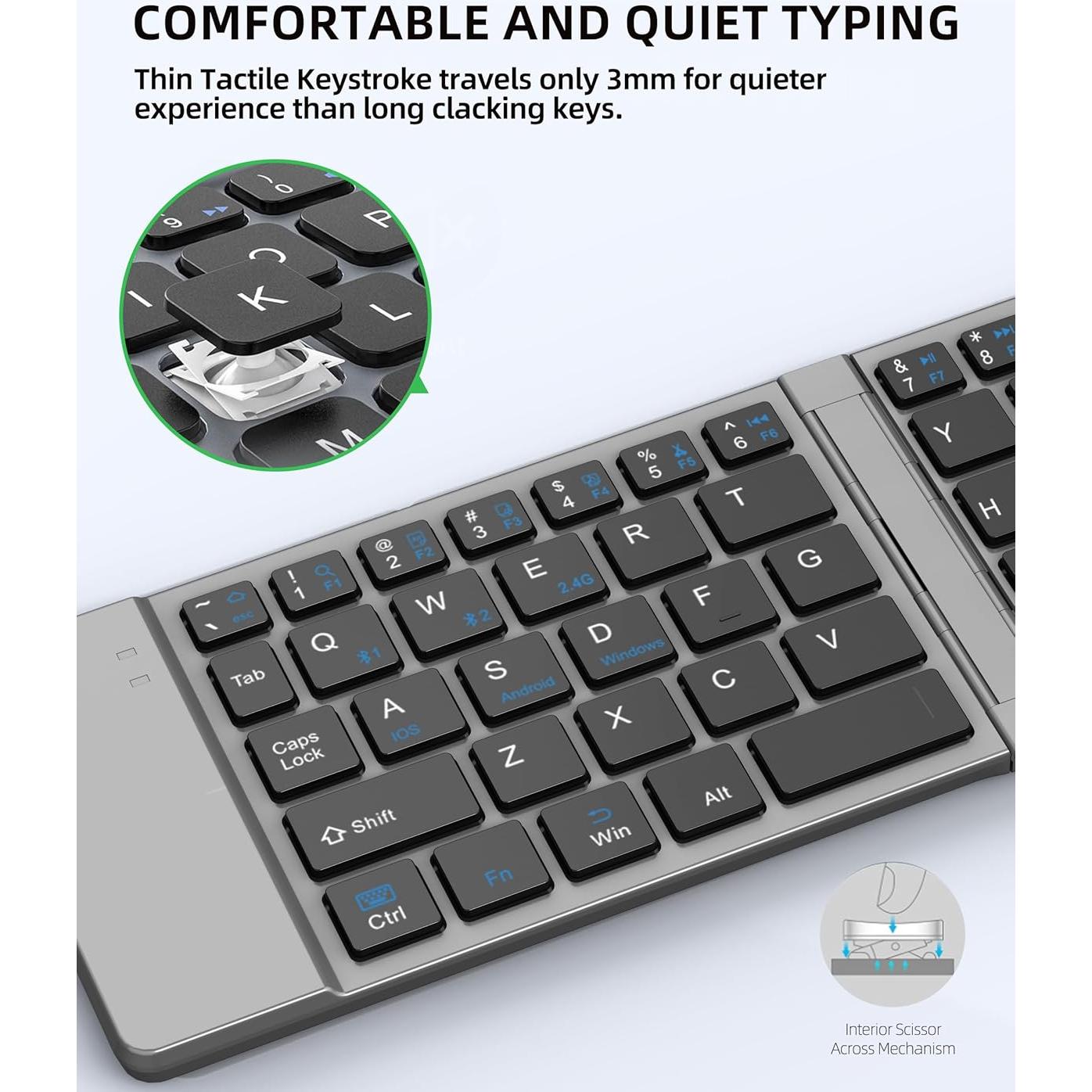 Combo Teclado y Ratón Plegables Inalámbricos Zcyzbb