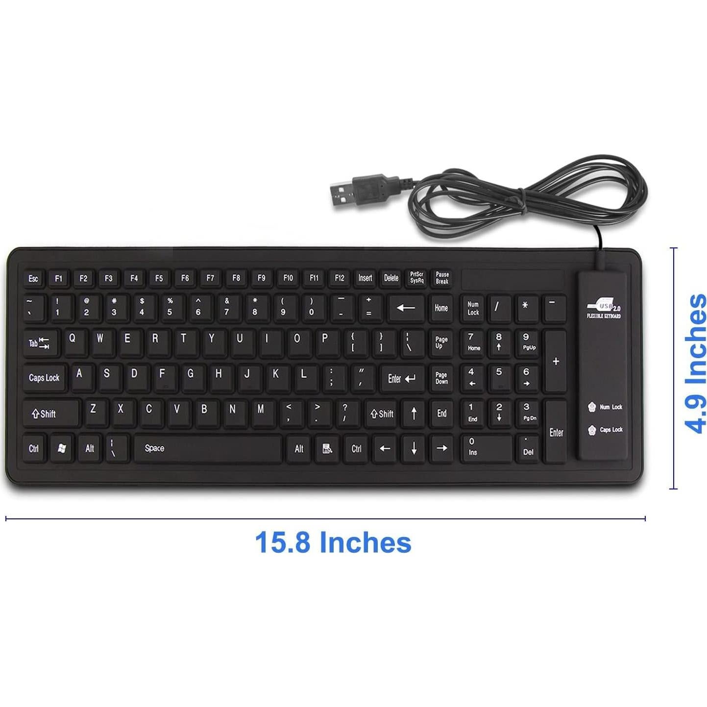 Teclado de Silicona Plegable Sungwoo USB Impermeable 40cm