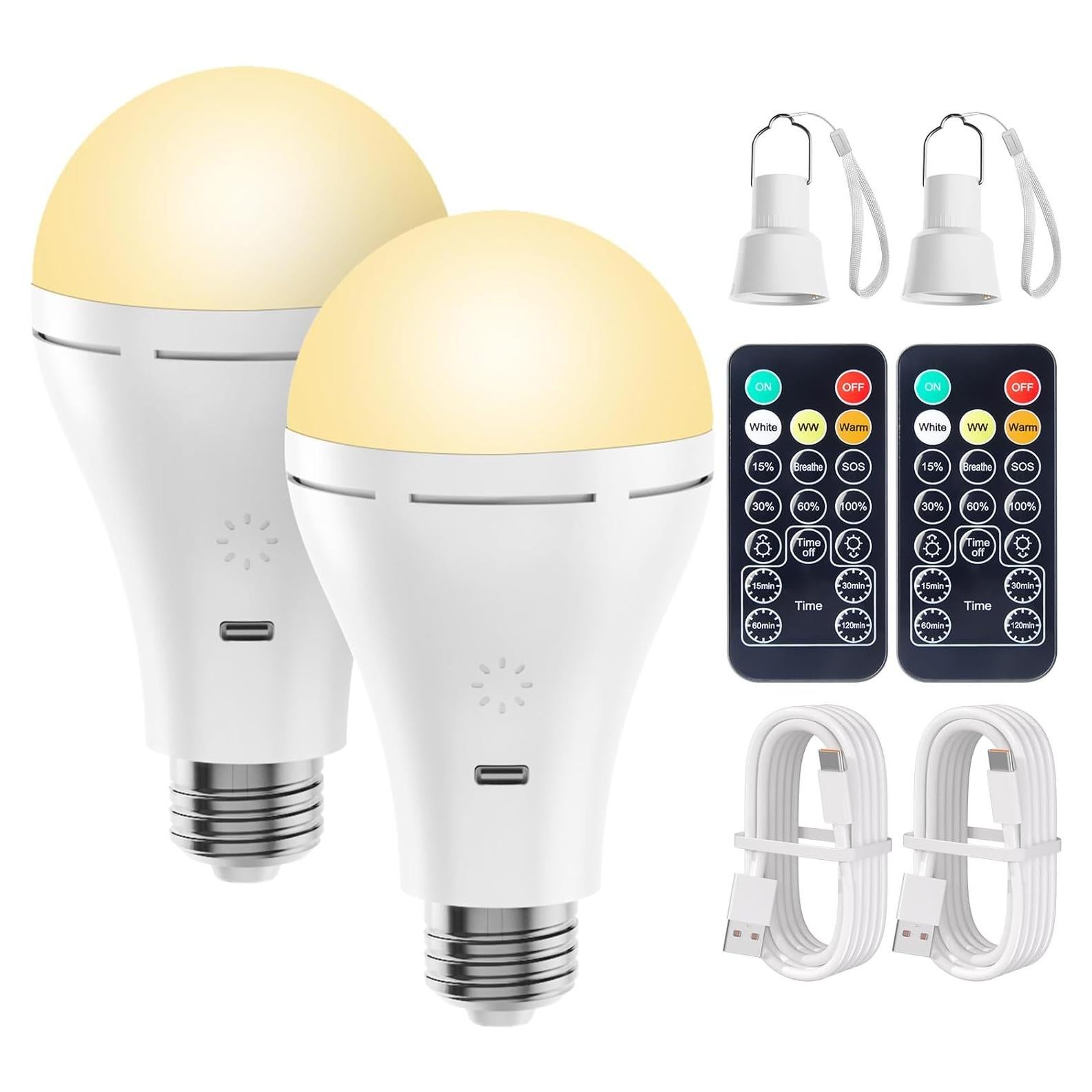 Bombilla LED Recargable Brightown 9W con Control Remoto