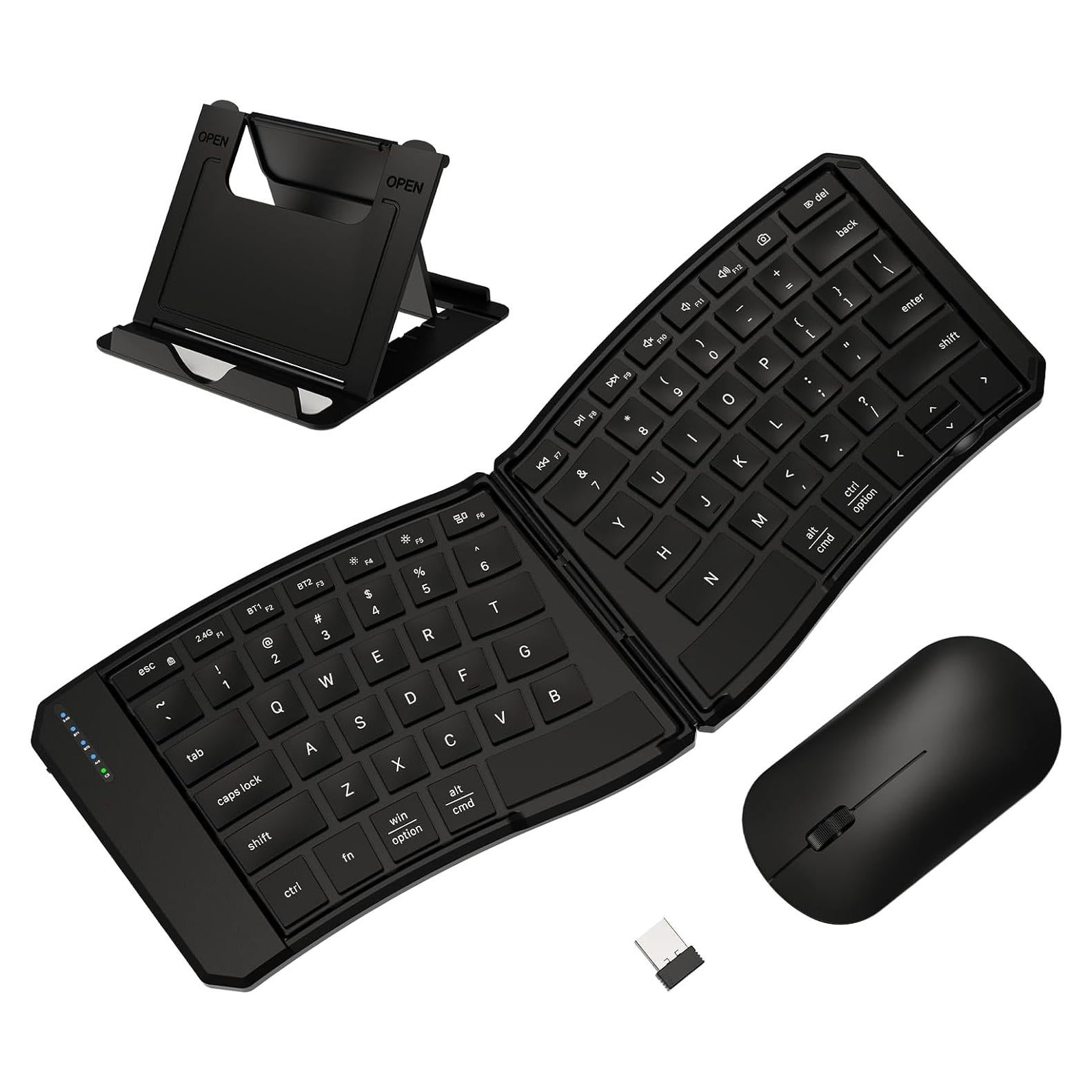 Teclado y Ratón Plegable Ergonómico EDJO Bluetooth 5.0