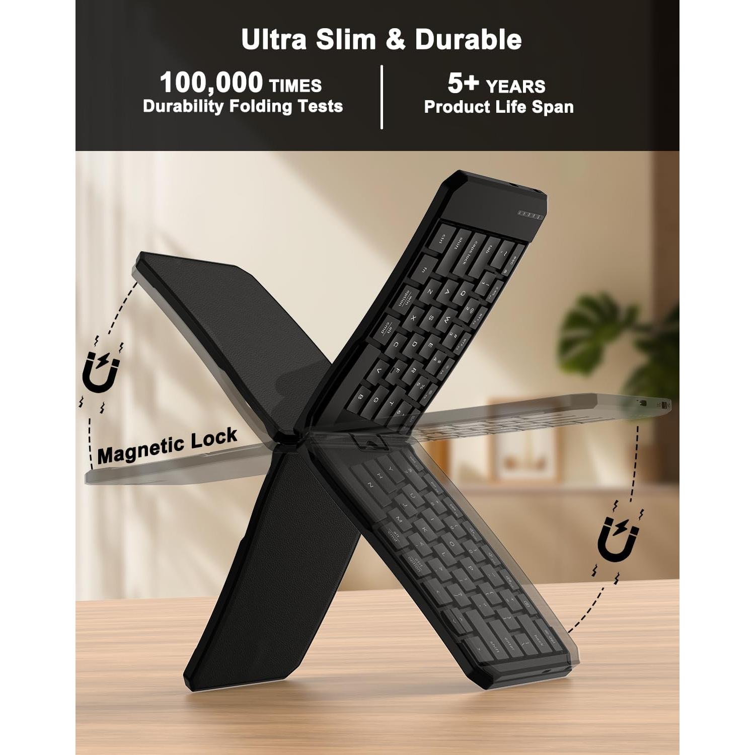 Teclado y Ratón Plegable Ergonómico EDJO Bluetooth 5.0