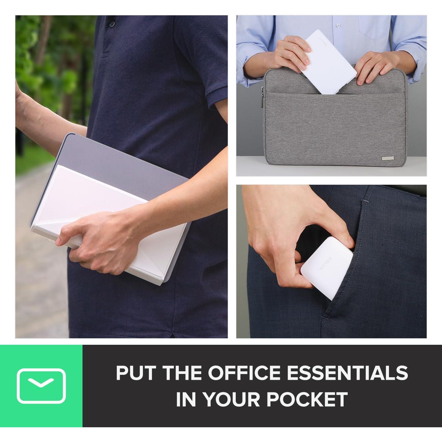 Teclado y Ratón Inalámbricos DeLUX PockCombo Blanco