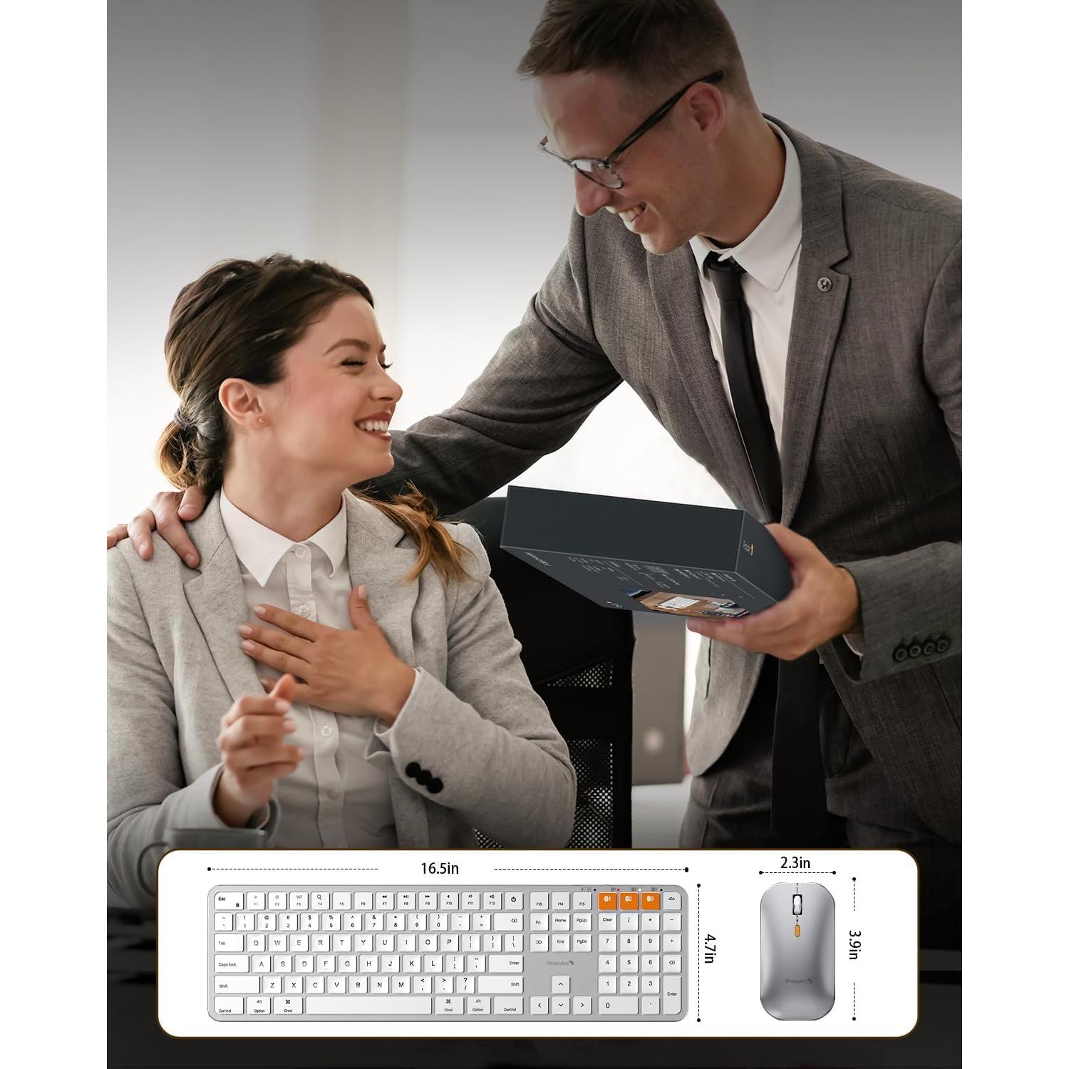 Teclado y Ratón Bluetooth ProtoArc KM100-A para Mac