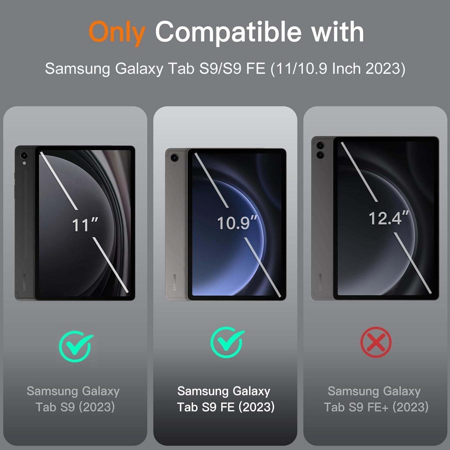 Funda con Teclado para Galaxy Tab S9 FE 10.9'' 2023 - Negro