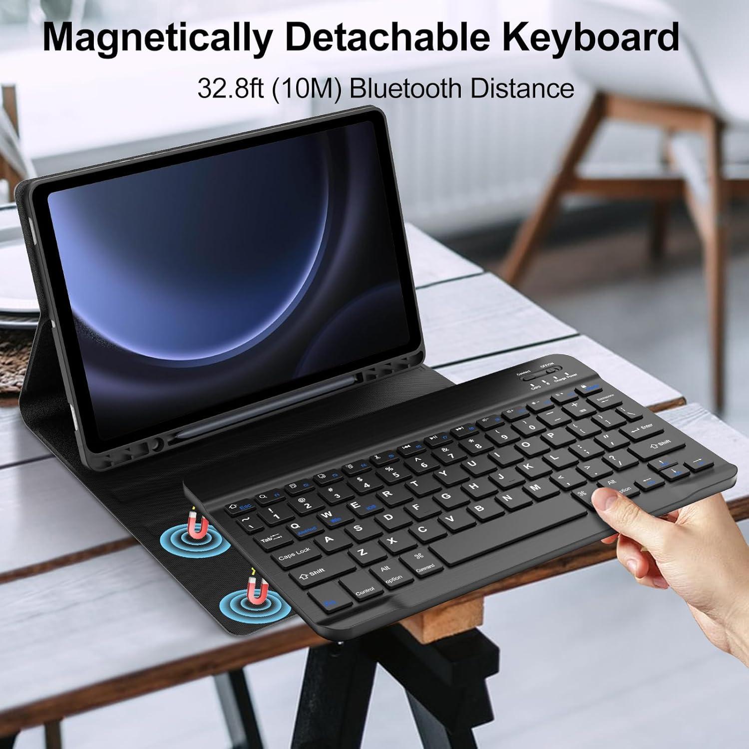 Funda con Teclado para Galaxy Tab S9 FE 10.9'' 2023 - Negro