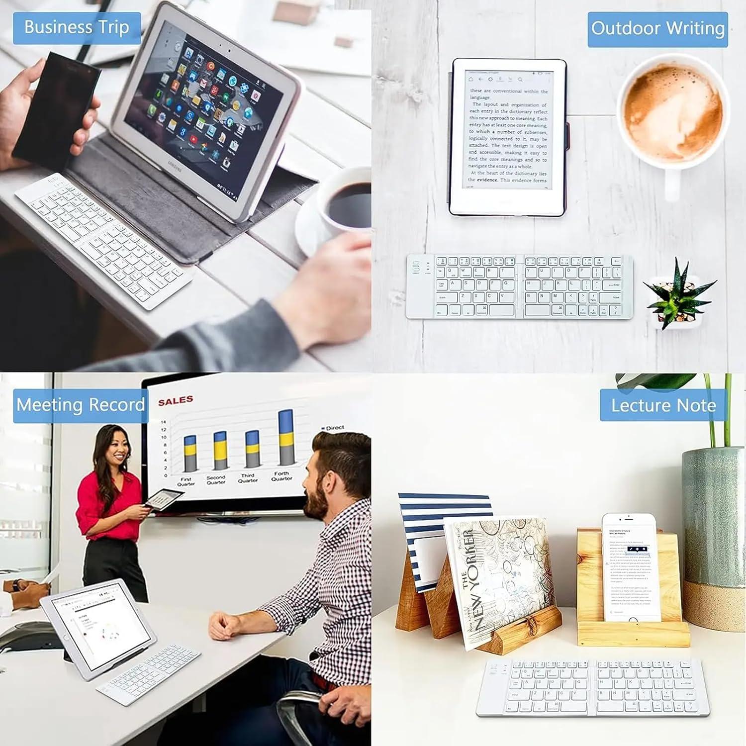 Teclado Bluetooth Inalámbrico Tek Styz Plegable 28.7x8.4cm