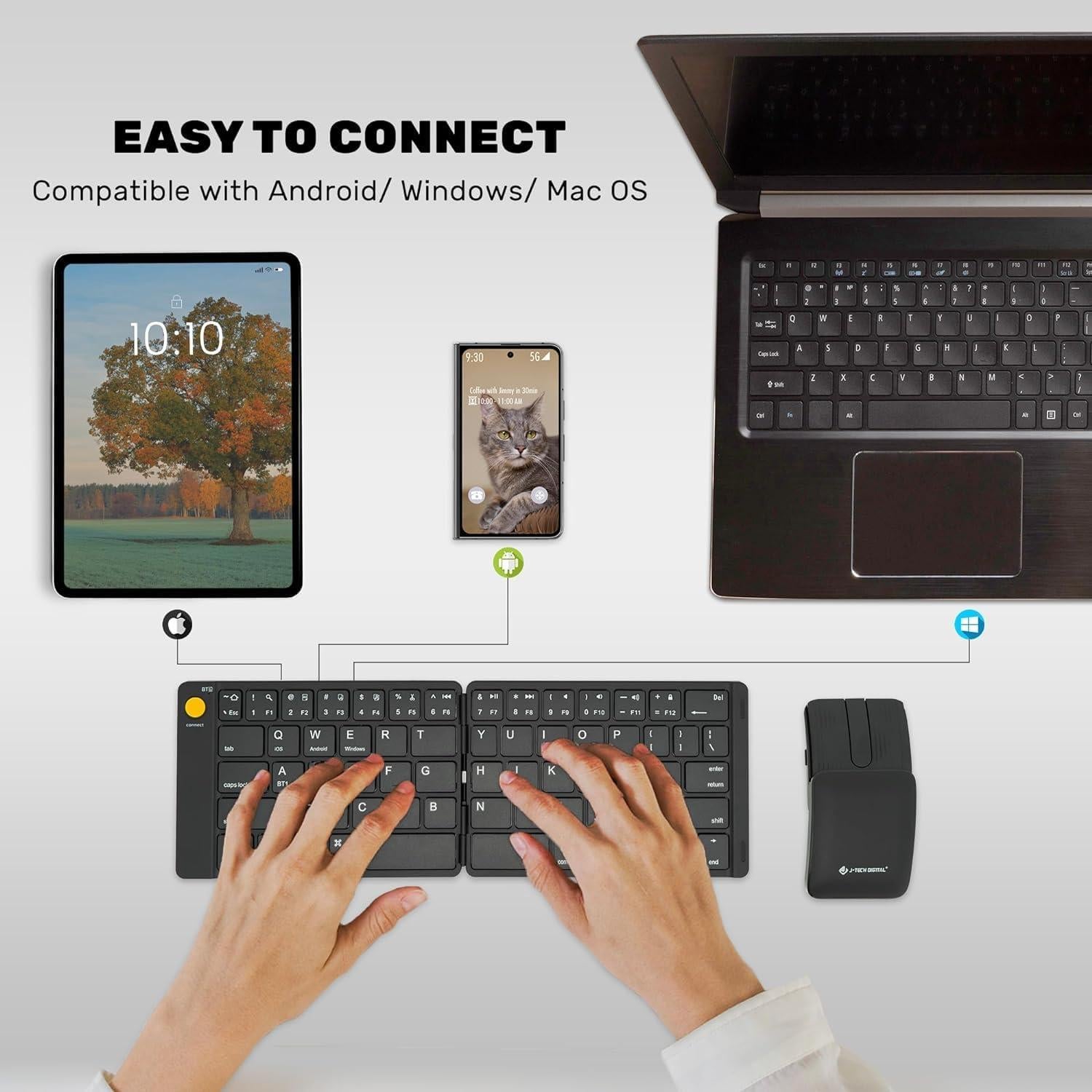 Combo Teclado y Ratón Inalámbrico J-Tech Digital 2-en-1