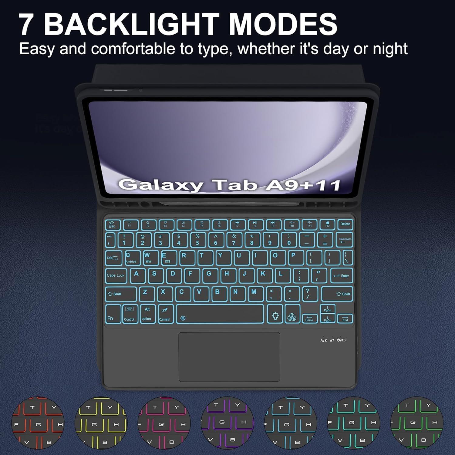Funda teclado Samsung Galaxy Tab A9 Plus 11" Bluetooth RGB