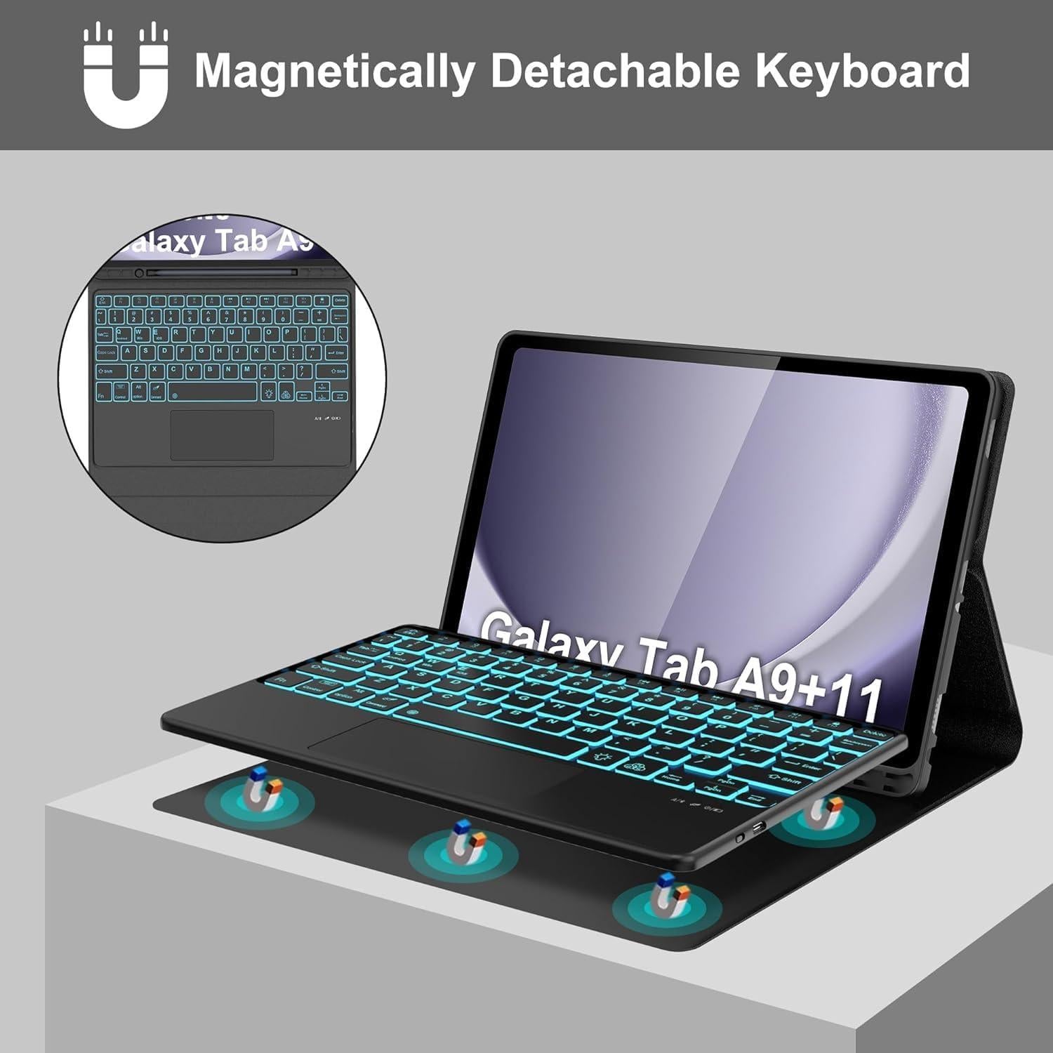 Funda teclado Samsung Galaxy Tab A9 Plus 11" Bluetooth RGB