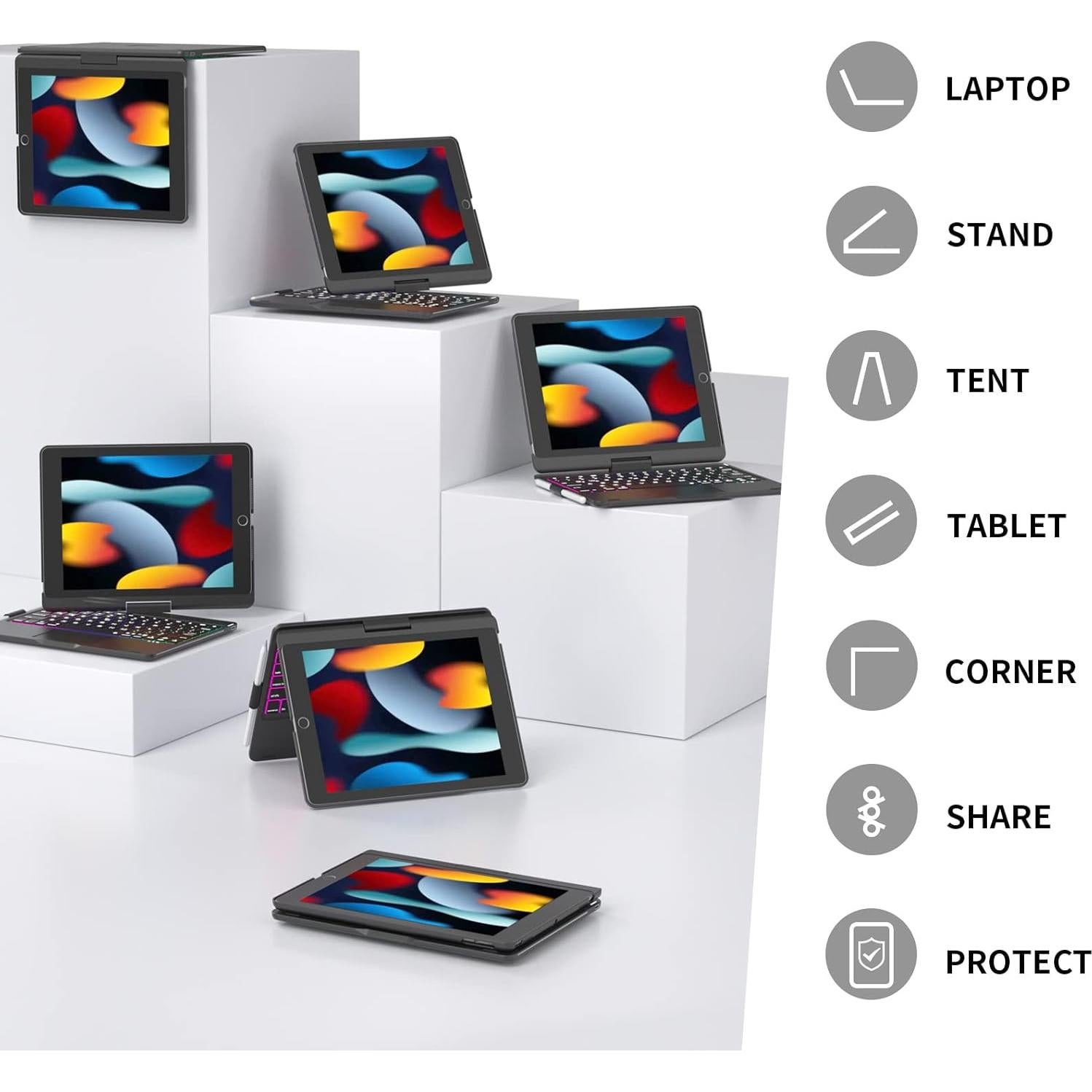 Funda Teclado BABG iPad 9ª Gen 10.2" Retroiluminada