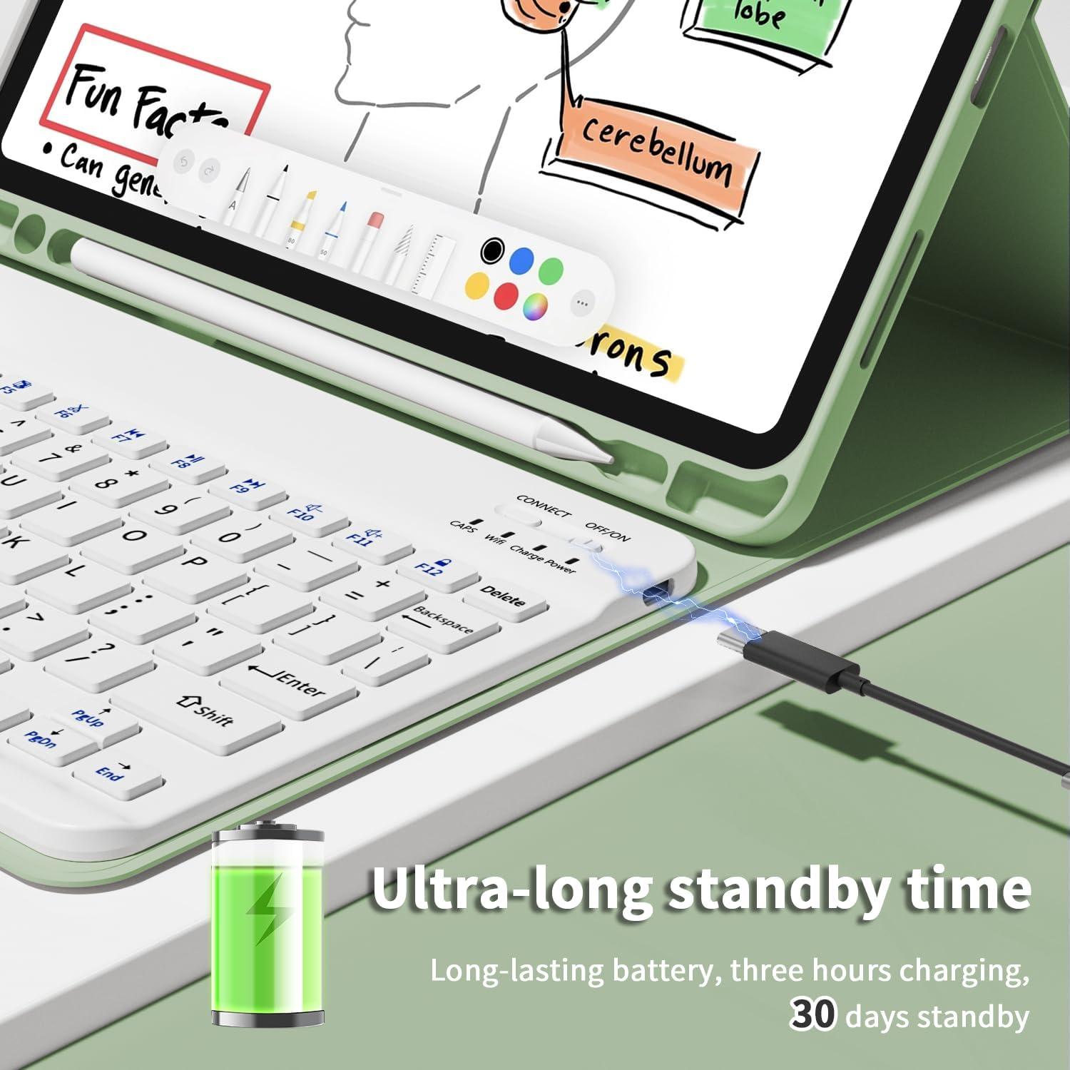 Funda Teclado Bluetooth GKABXY para iPad Pro 11" Matcha