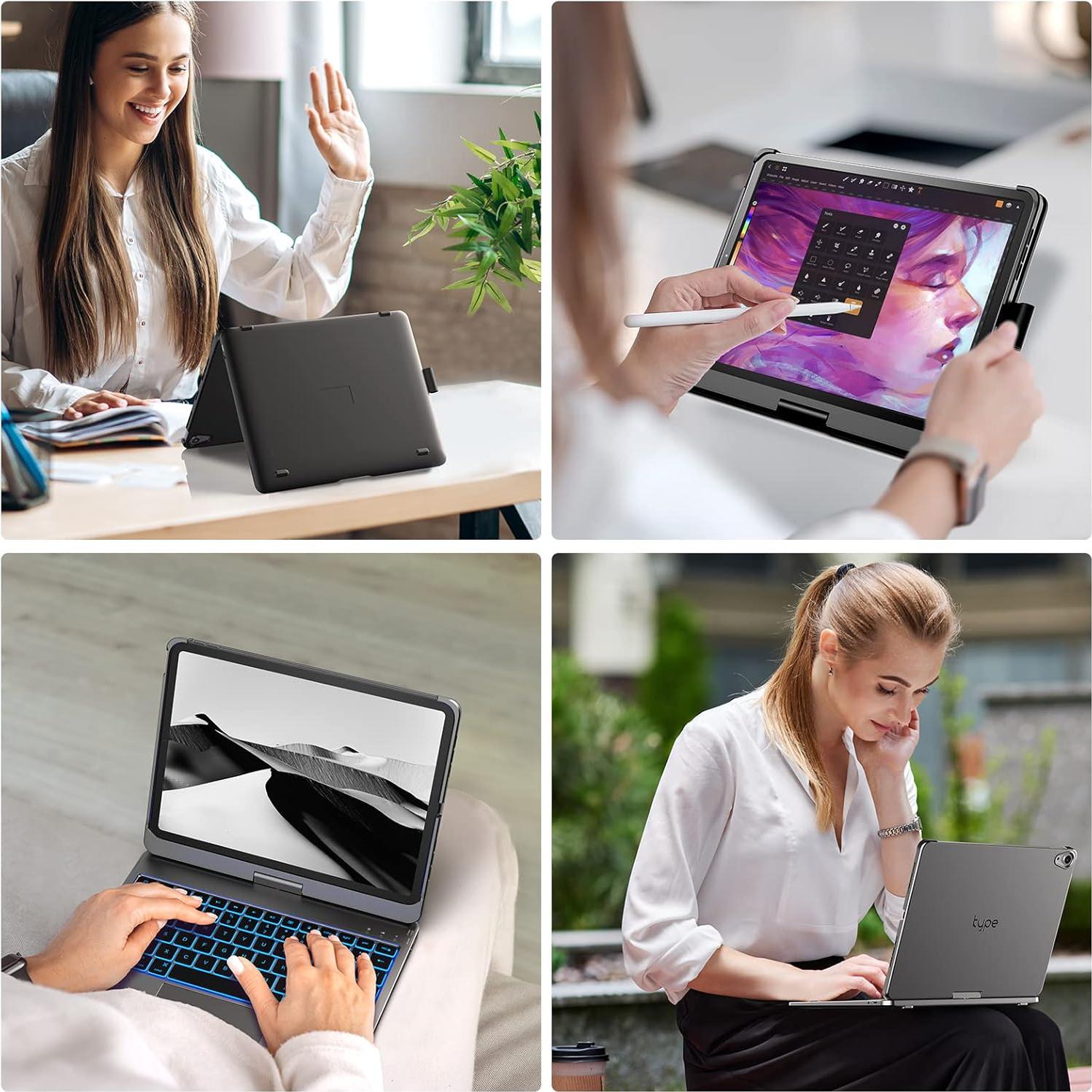 Funda Teclado Touch Typecase para iPad Air 11" Gris Espacial