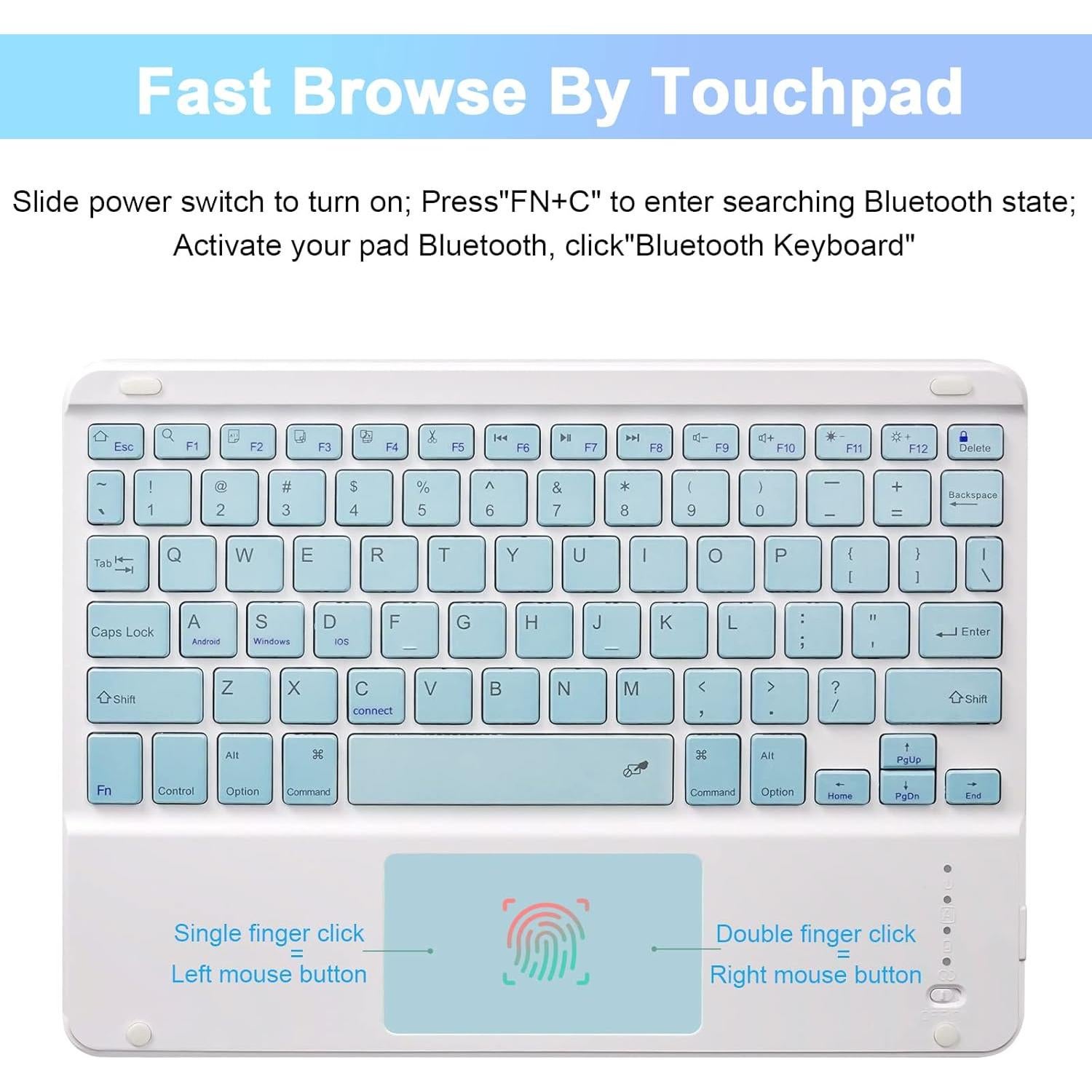 Funda Teclado Inalámbrico LAMA con Touchpad para iPad 10.2