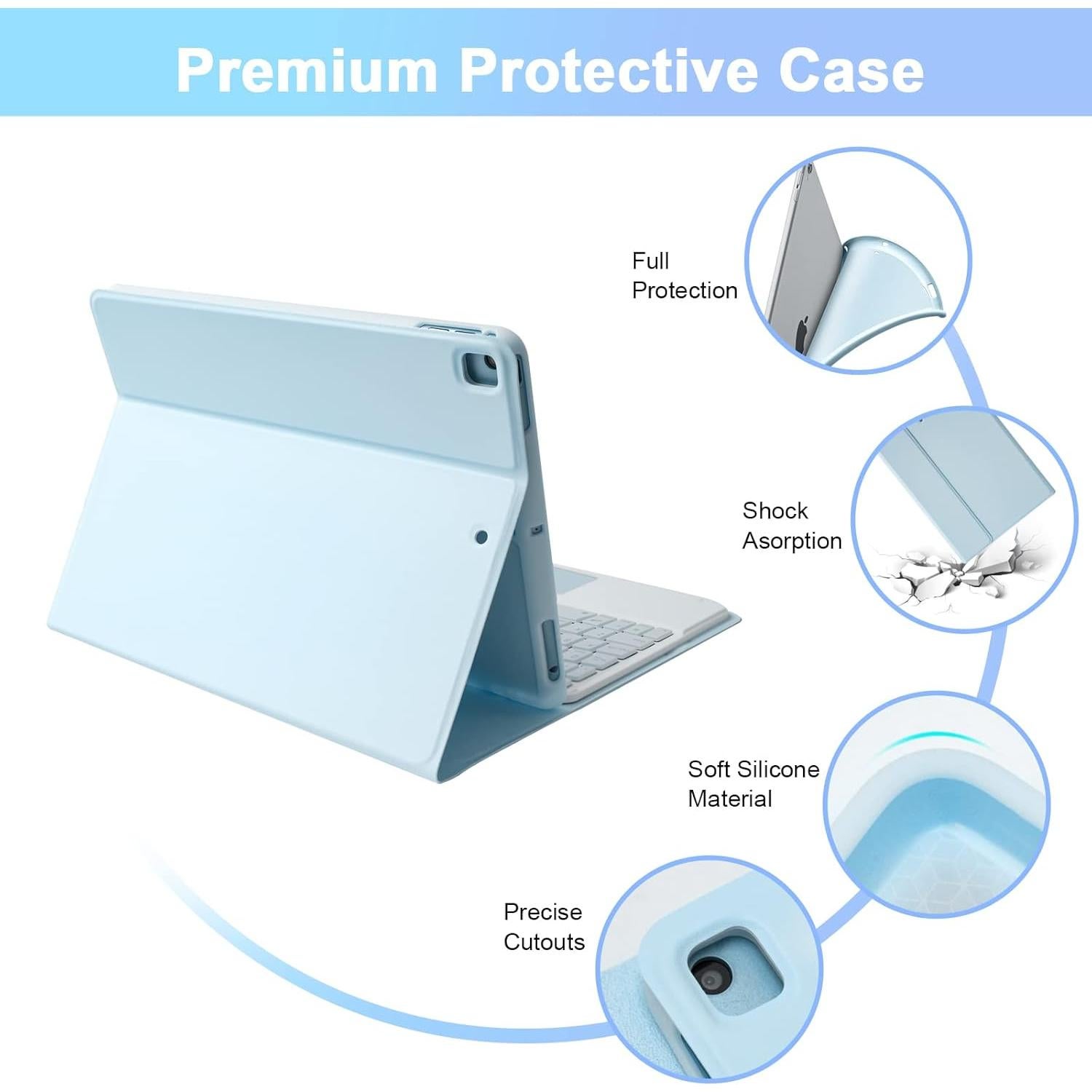 Funda Teclado Inalámbrico LAMA con Touchpad para iPad 10.2