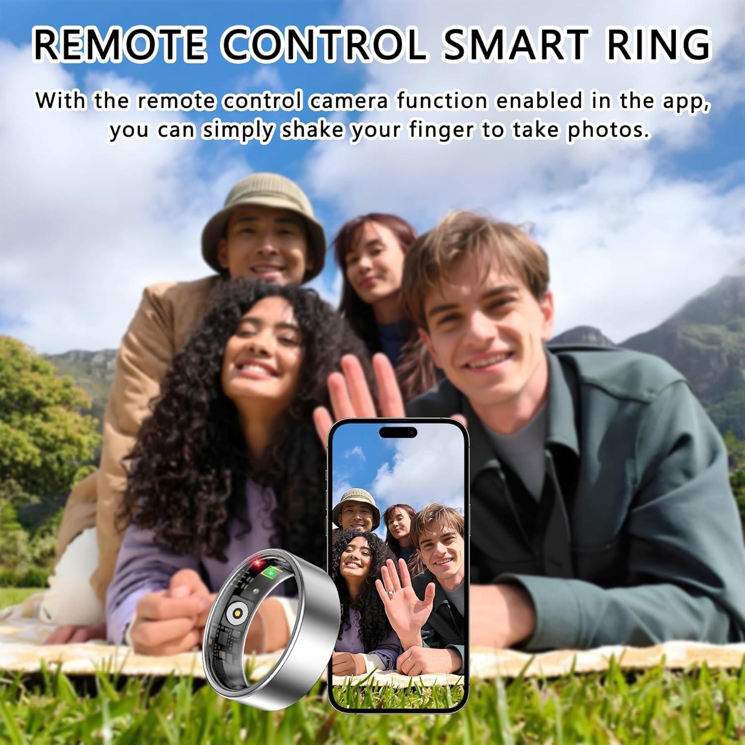 Anillo Inteligente Amwentu Plata #8 Monitoreo Salud Fitness